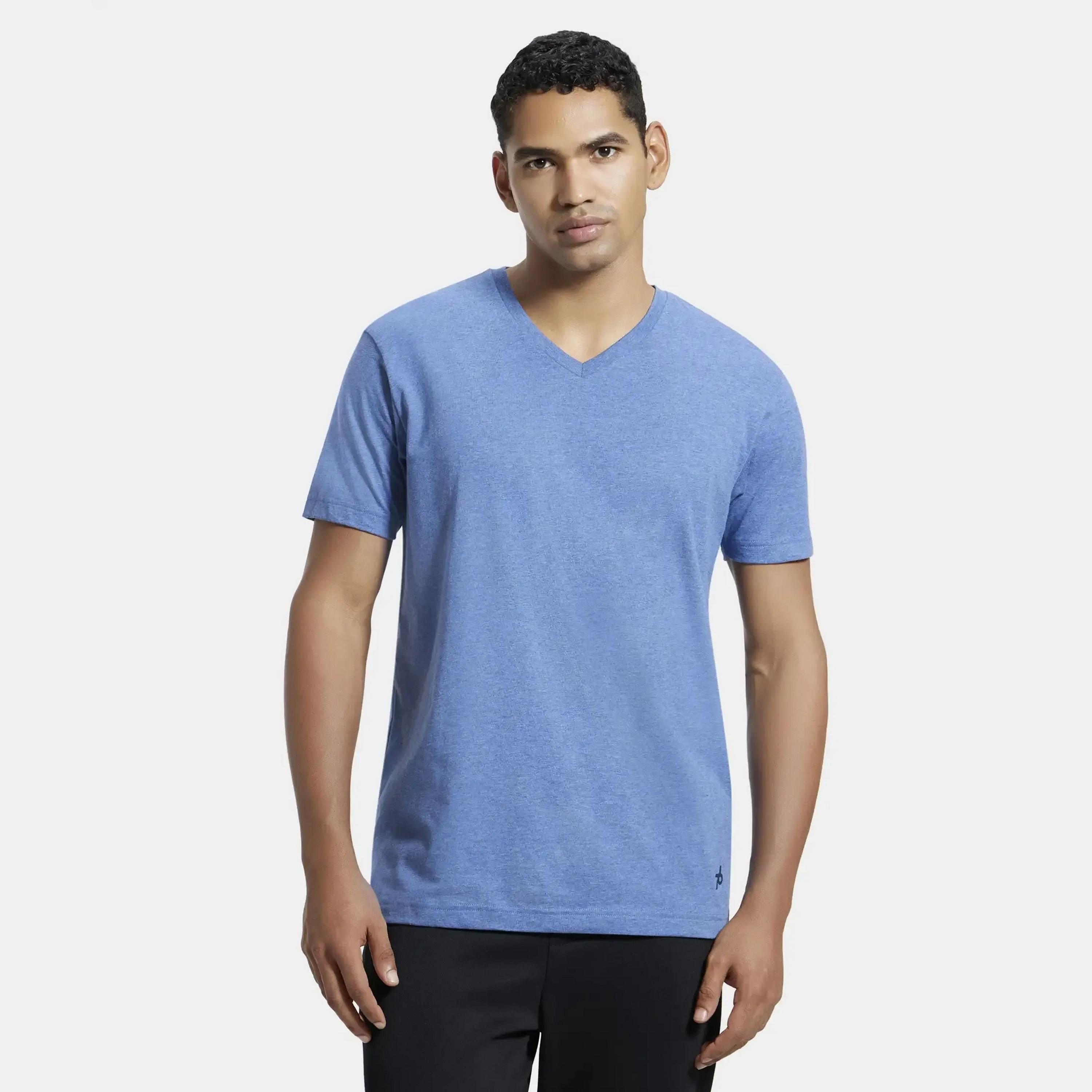 Jockey Plain V-Neck Short Sleeves Men's T-Shirt-men-clothing-tshirtsandpolos-tshirts-image-1