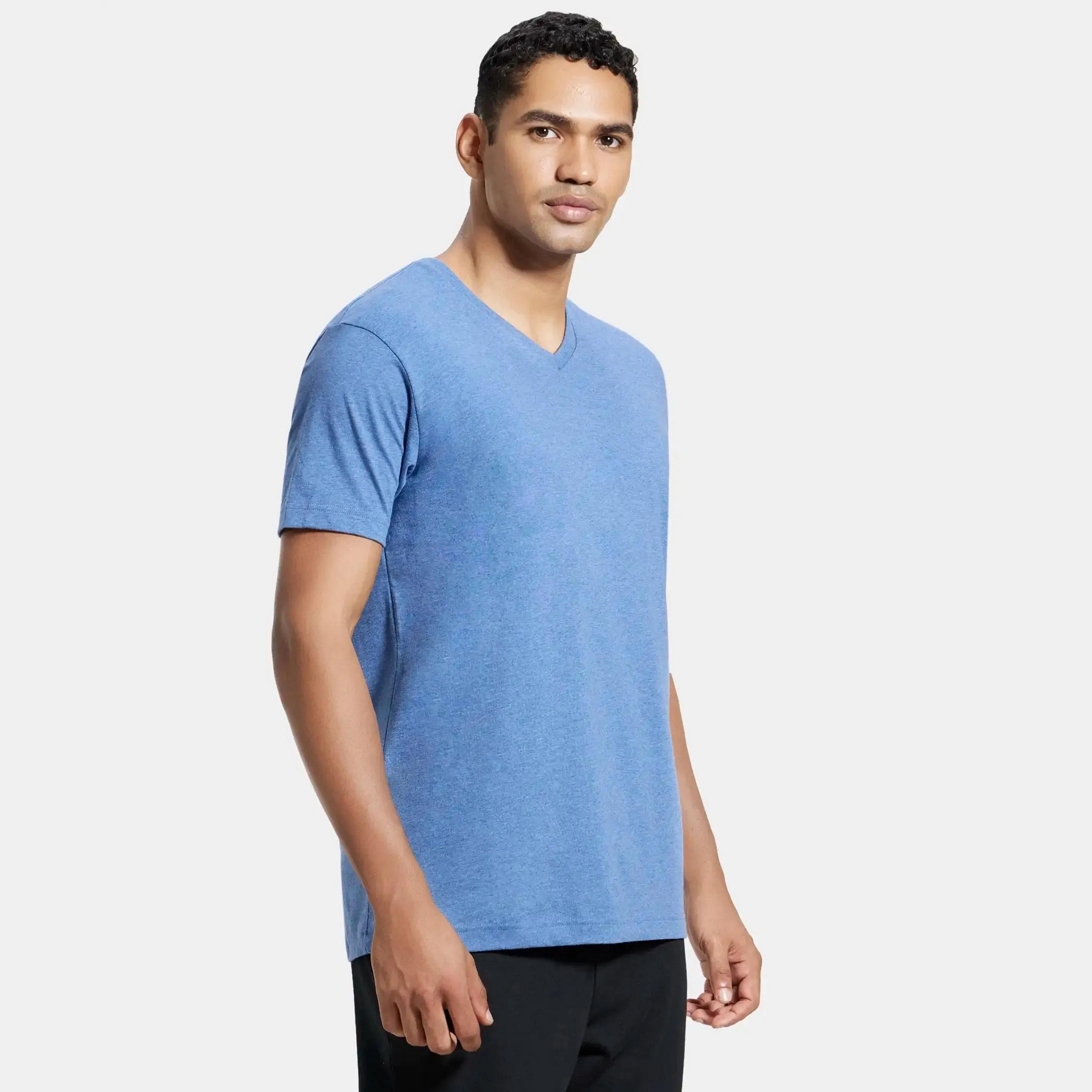 Jockey Plain V-Neck Short Sleeves Men's T-Shirt-men-clothing-tshirtsandpolos-tshirts-image-3