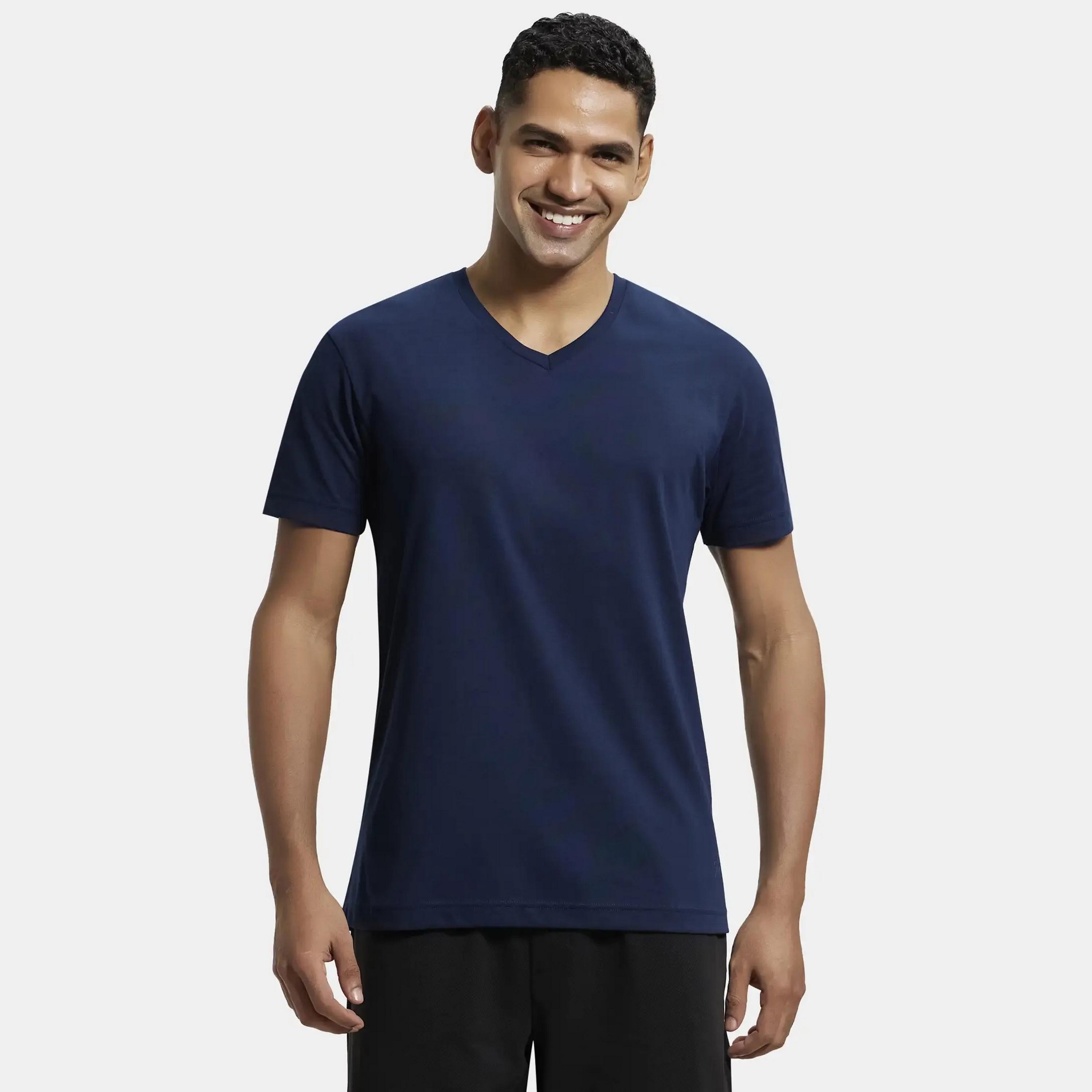 Jockey Plain V-Neck Short Sleeves Men's T-Shirt-men-clothing-tshirtsandpolos-tshirts-image-14