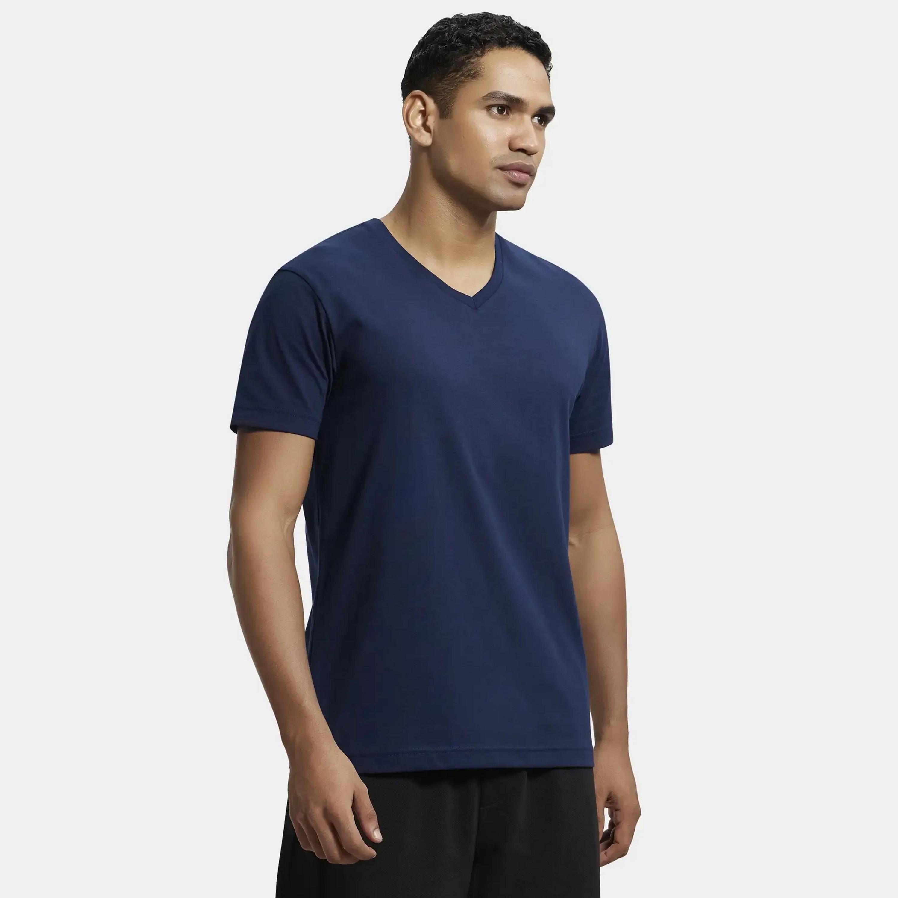 Jockey Plain V-Neck Short Sleeves Men's T-Shirt-men-clothing-tshirtsandpolos-tshirts-image-16
