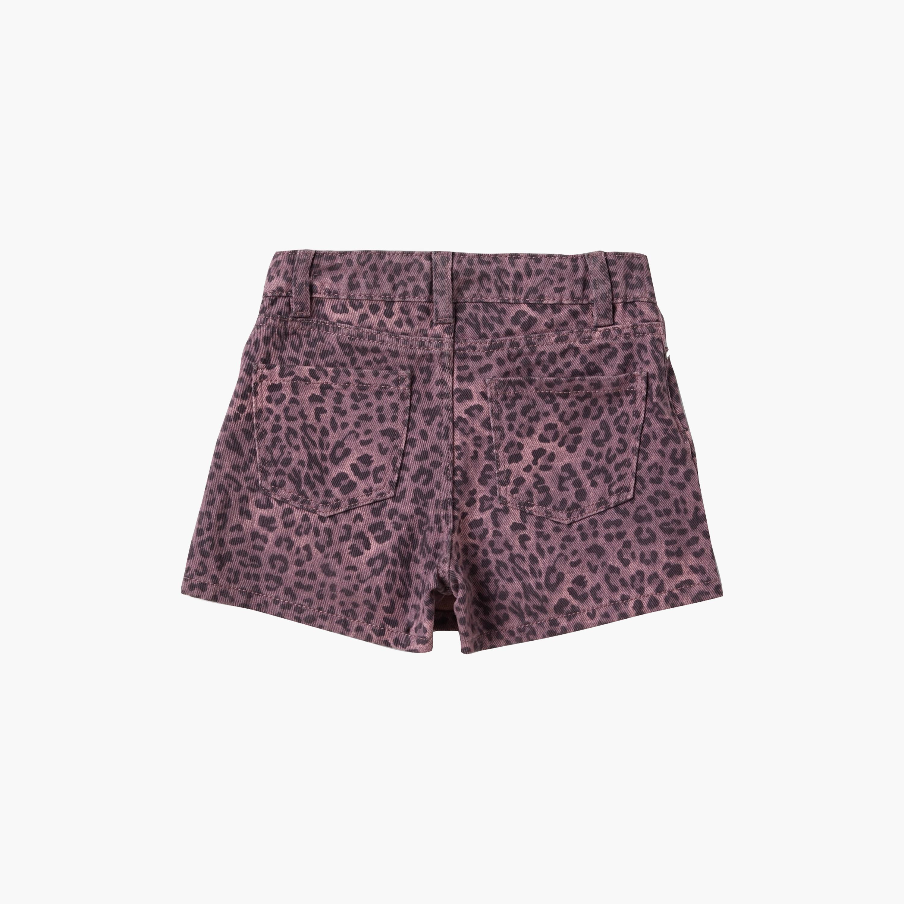 OVS Cotton Animal Print Slim-Fit Skorts-girls-clothing-bottoms-shorts-image-4