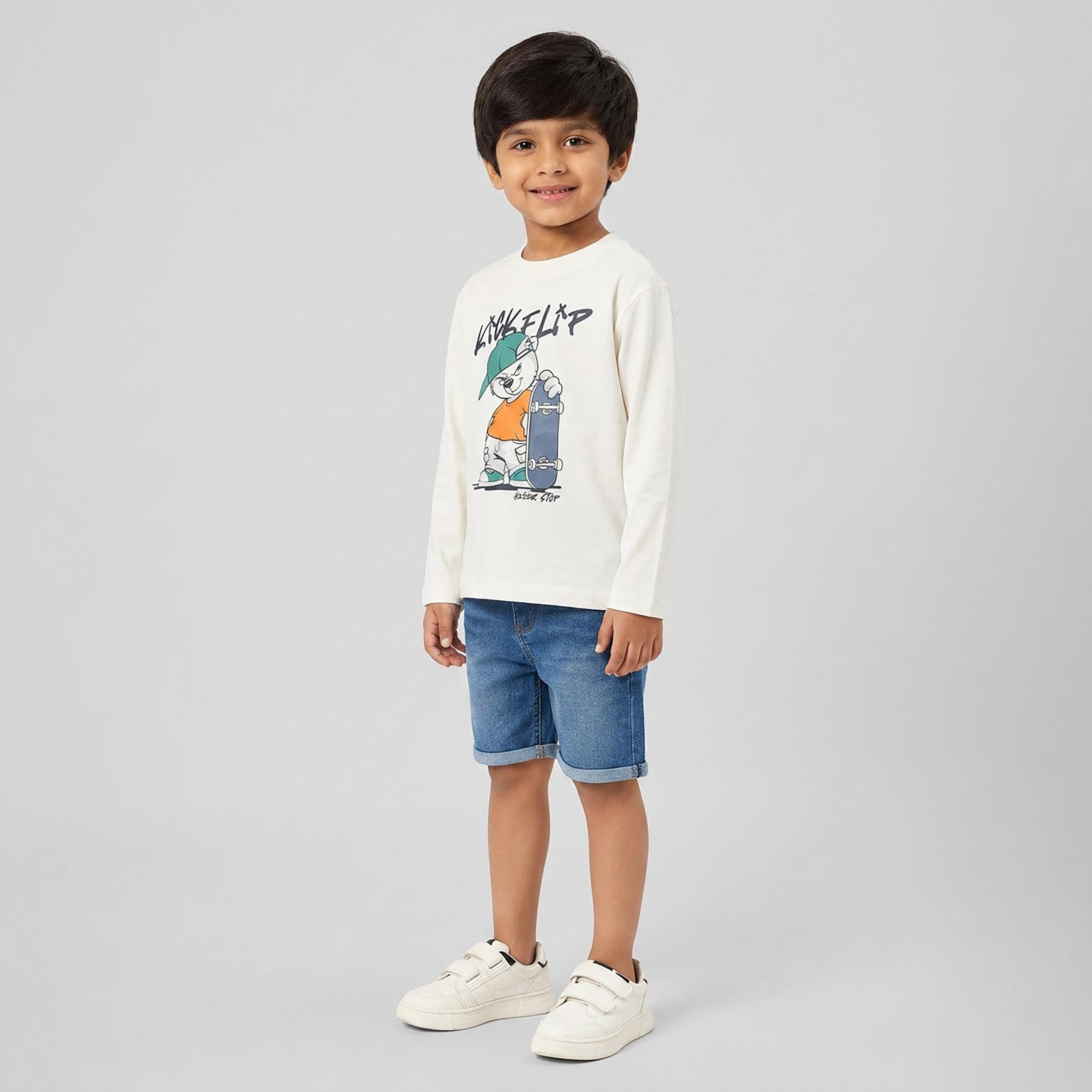 OVS Cotton Long Sleeves Graphic Oversized T-Shirt-boys-clothing-tshirtsandpolos-image-2