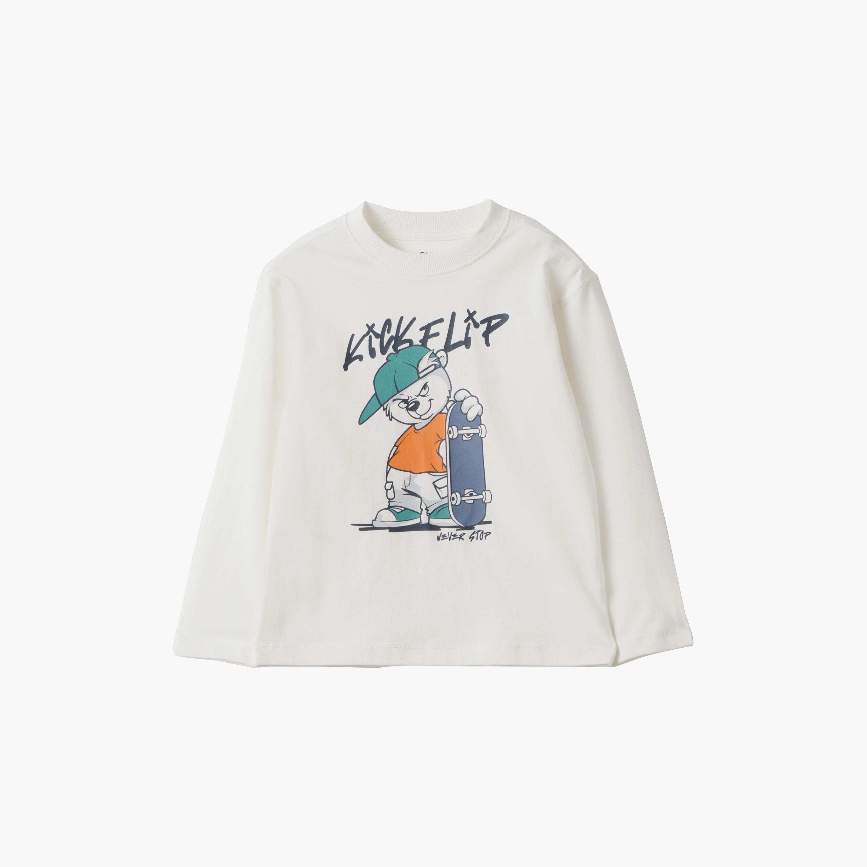 OVS Cotton Long Sleeves Graphic Oversized T-Shirt-boys-clothing-tshirtsandpolos-image-3