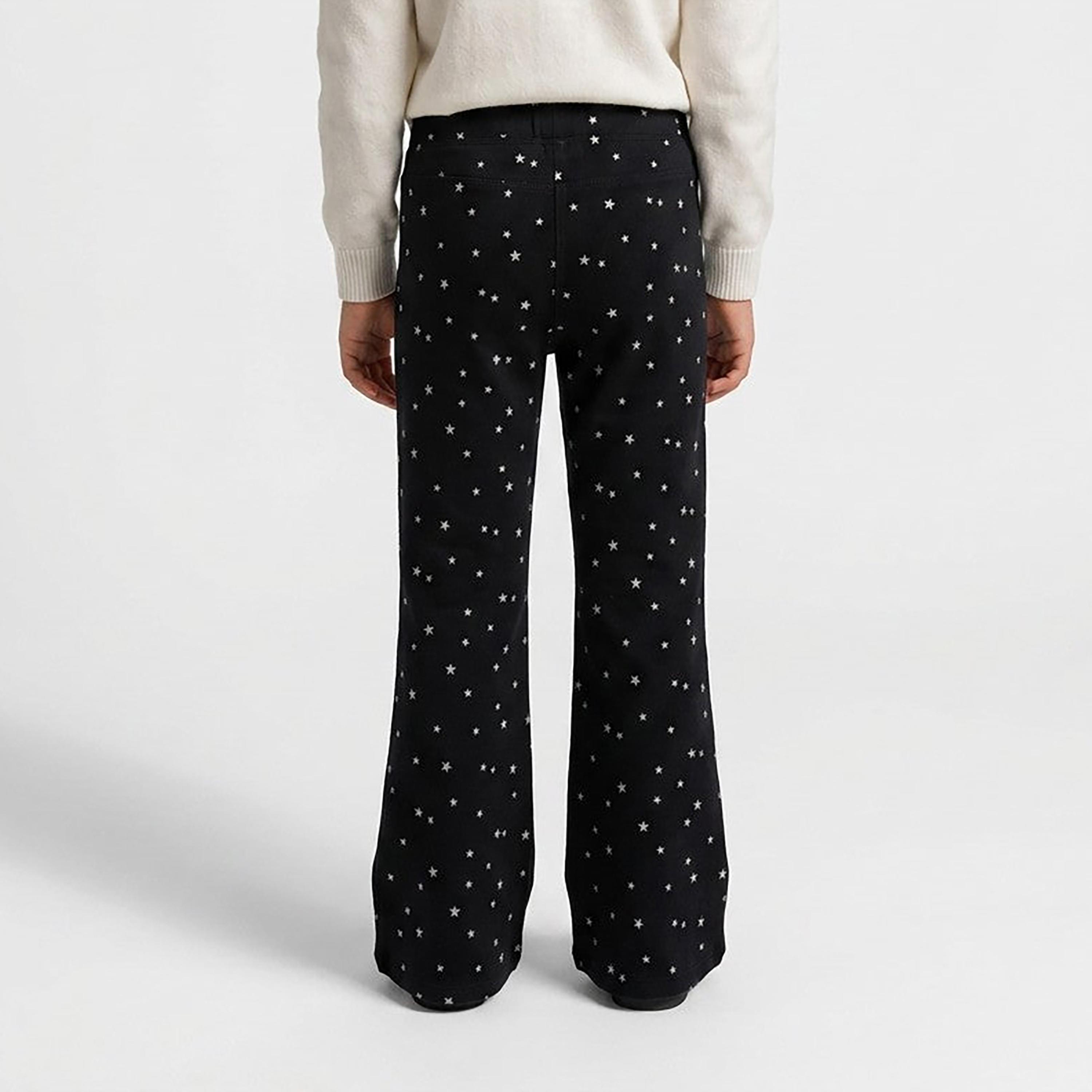 بنطال قطن بتصميم شارلستون (واسع من الأسفل) وطبعة نجوم من أو في إس-girls-clothing-bottoms-trousers-image-4