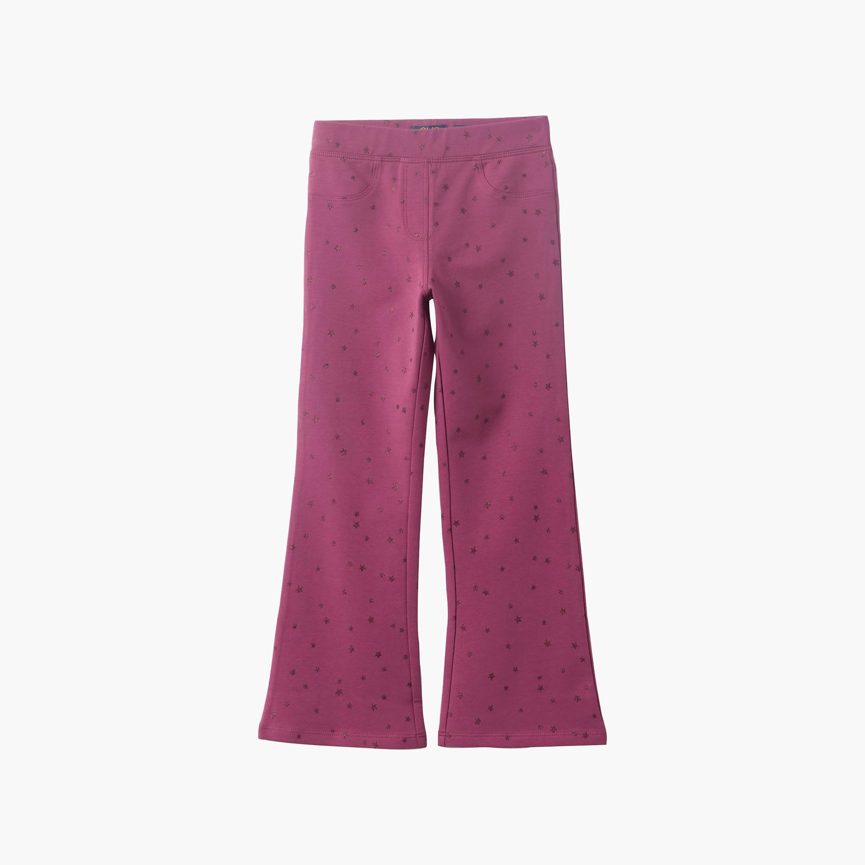 بنطال قطن بتصميم شارلستون (واسع من الأسفل) وطبعة نجوم من أو في إس-girls-clothing-bottoms-trousers-image-4
