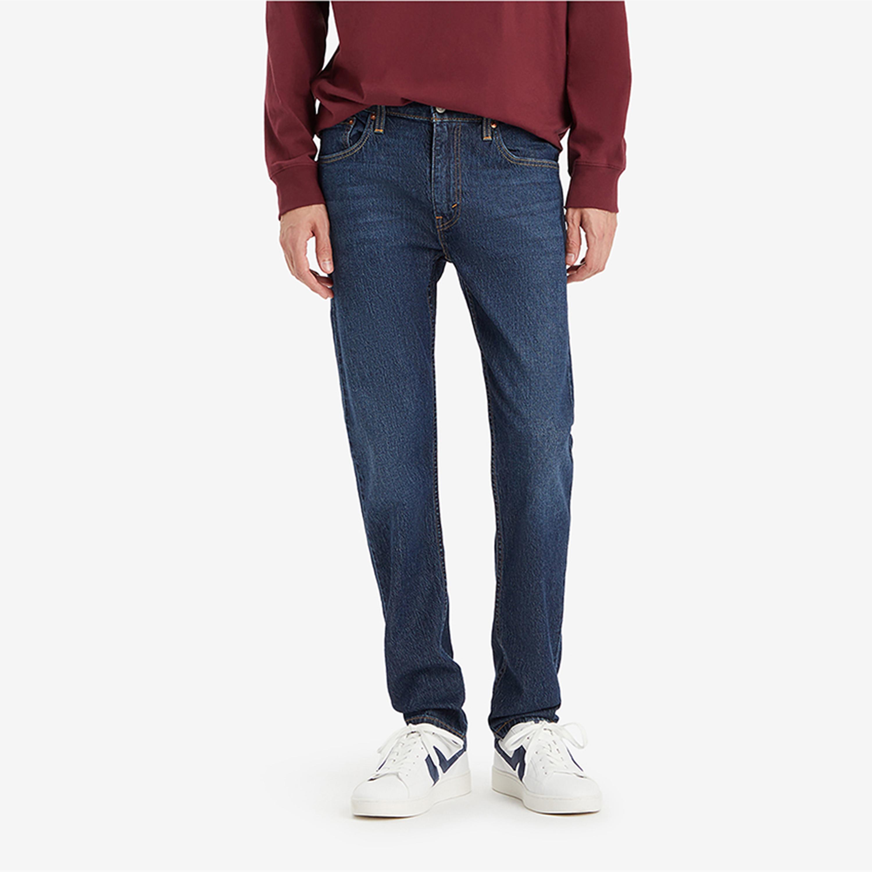 ليفايز- بنطلون جينز512 للرجال قصة مستقيمة  خصر متوسط الارتفاع لون أزرق-men-clothing-bottoms-jeans-image-1