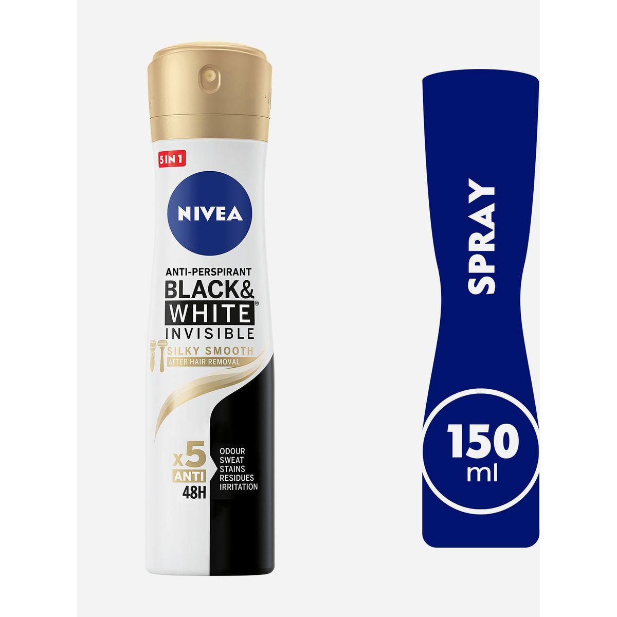 Black & White Invisible Silky Smooth Antiperspirant Spray, 150ml-beautyandpersonalcare-fragrance-women-image-1