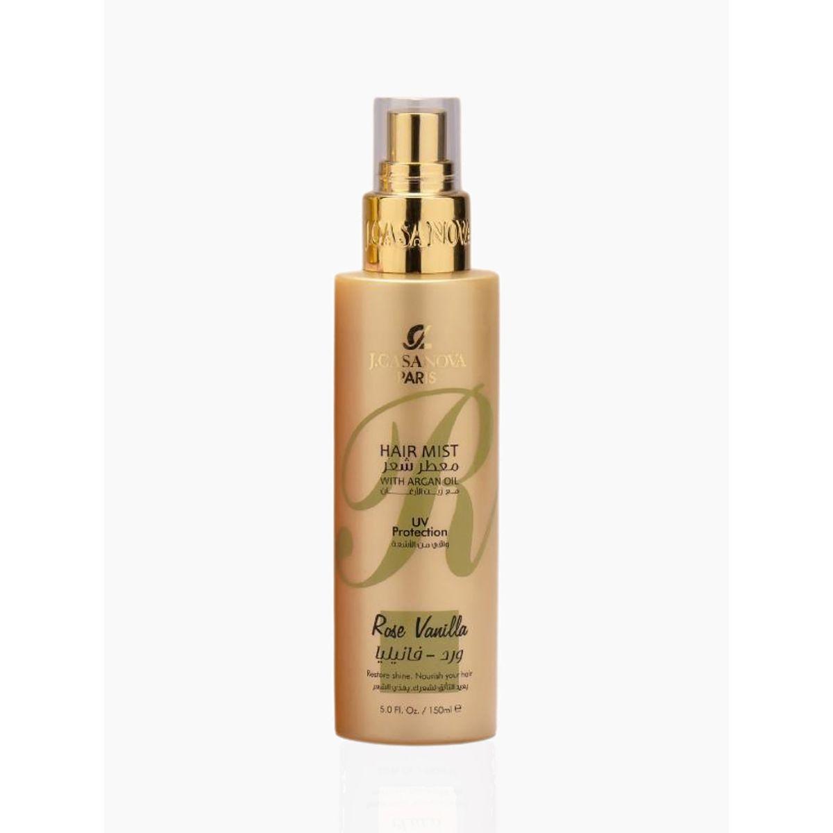 J.CASANOVA Rose Vanilla Hair Mist with Argan Oil, 150ml-beautyandpersonalcare-fragrance-women-image-1