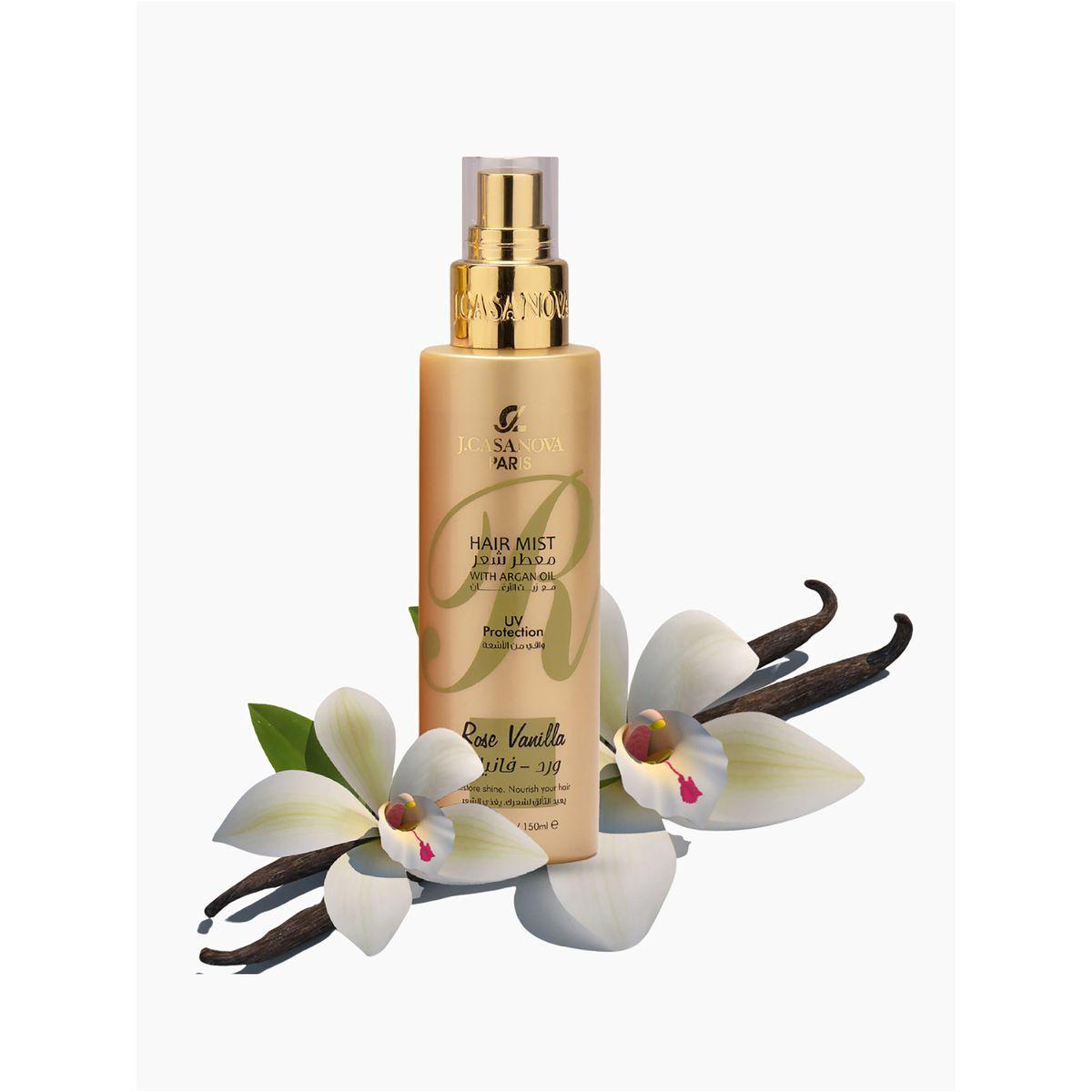 J.CASANOVA Rose Vanilla Hair Mist with Argan Oil, 150ml-beautyandpersonalcare-fragrance-women-image-2