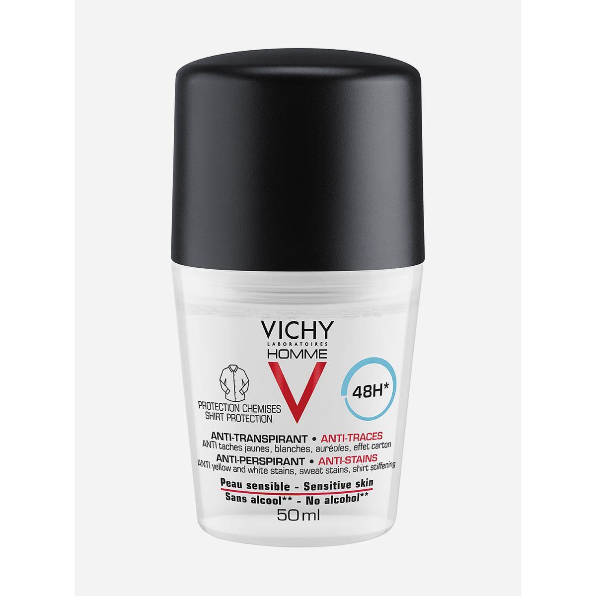 Vichy 48HR Anti-Perspirant Anti-Stains Roll-On 50ml-beautyandpersonalcare-fragrance-men-image-2
