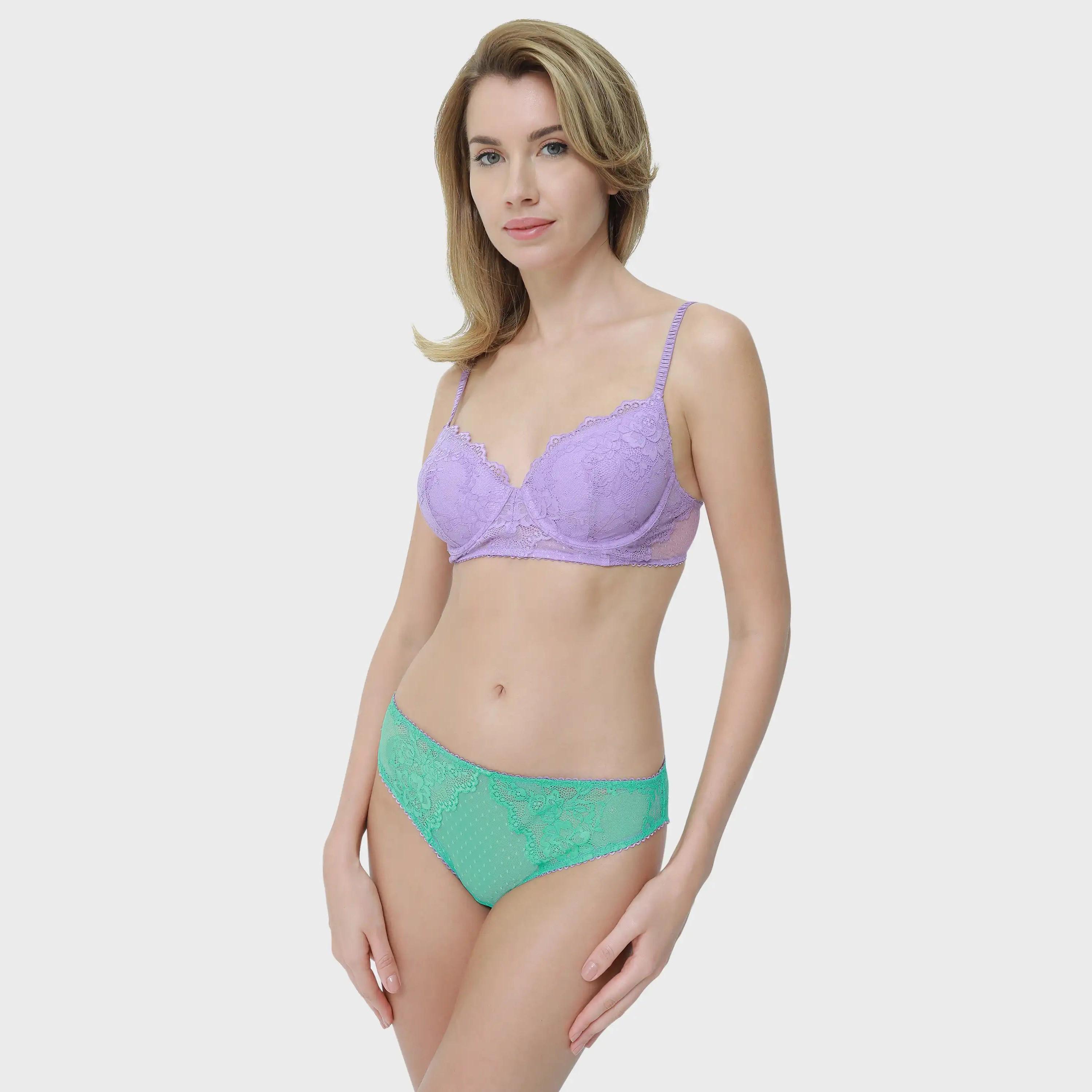 لباس داخلي تشيكي نسائي سيكسي بتغطية متوسطة أزرق من لا سينزا-women-clothing-lingerie-panties-image-2
