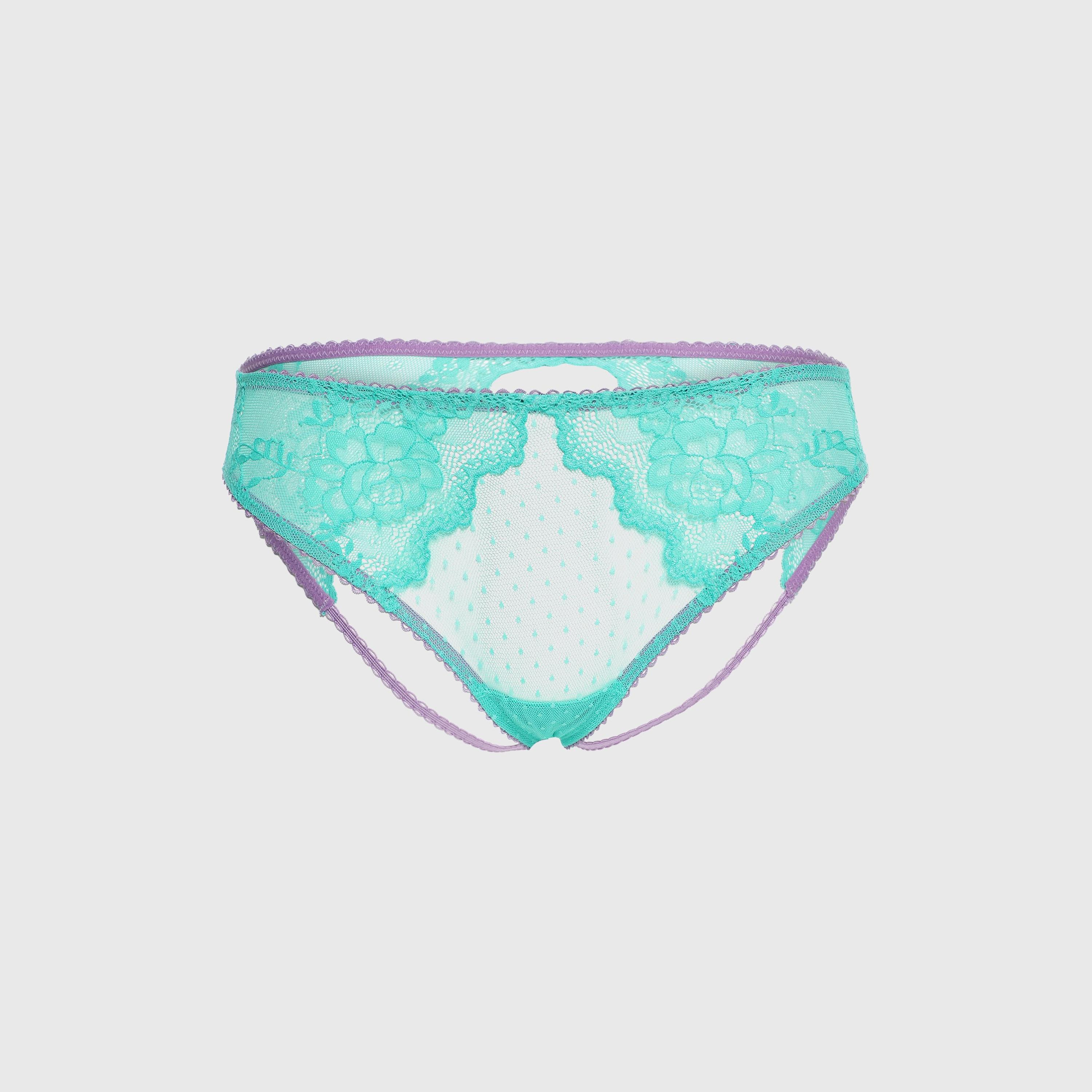 لباس داخلي تشيكي نسائي سيكسي بتغطية متوسطة أزرق من لا سينزا-women-clothing-lingerie-panties-image-4