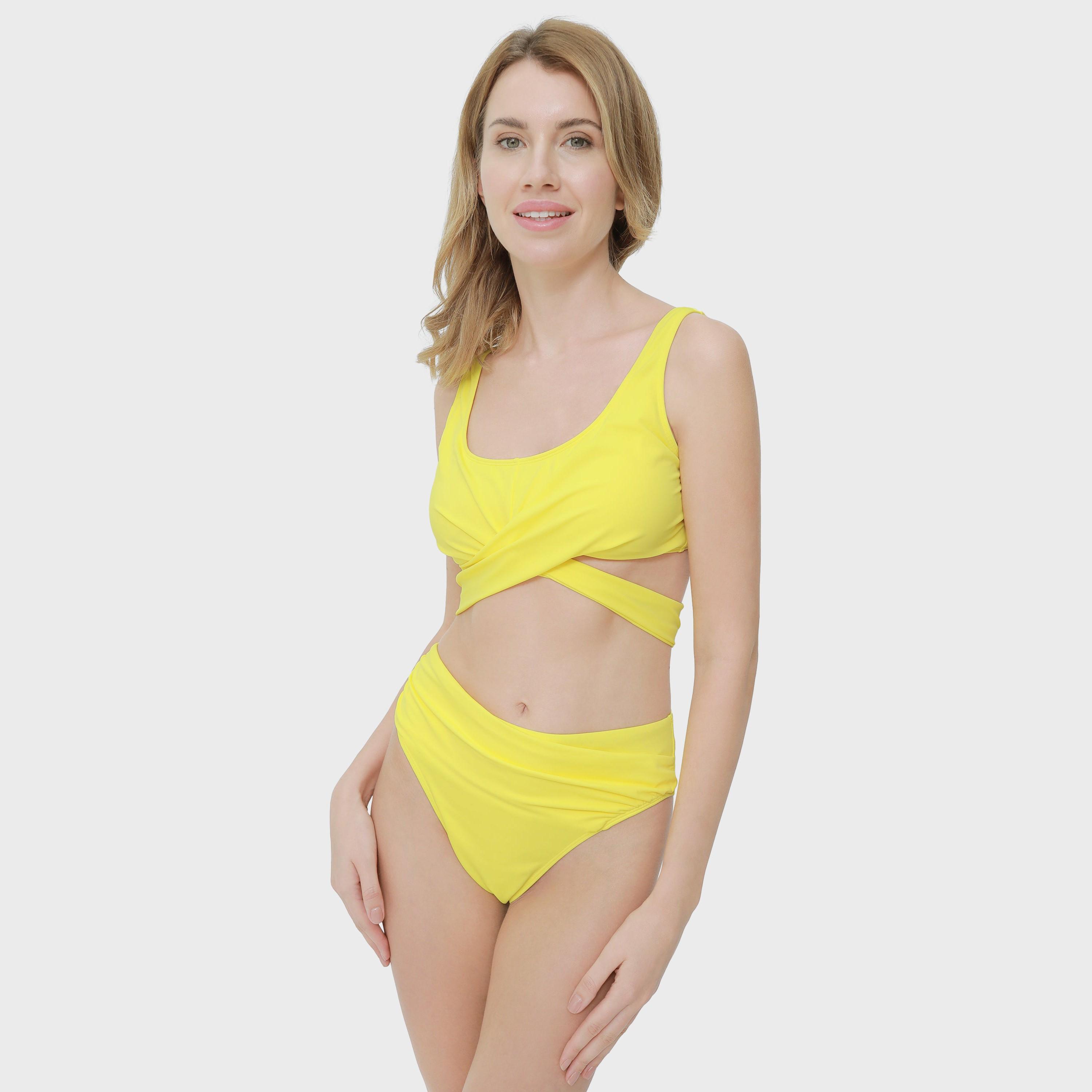 لباس داخلي بكيني نسائي تريند أصفر بتغطية متوسطة من لا سينزا-women-clothing-swimandbeach-bikinis-image-2