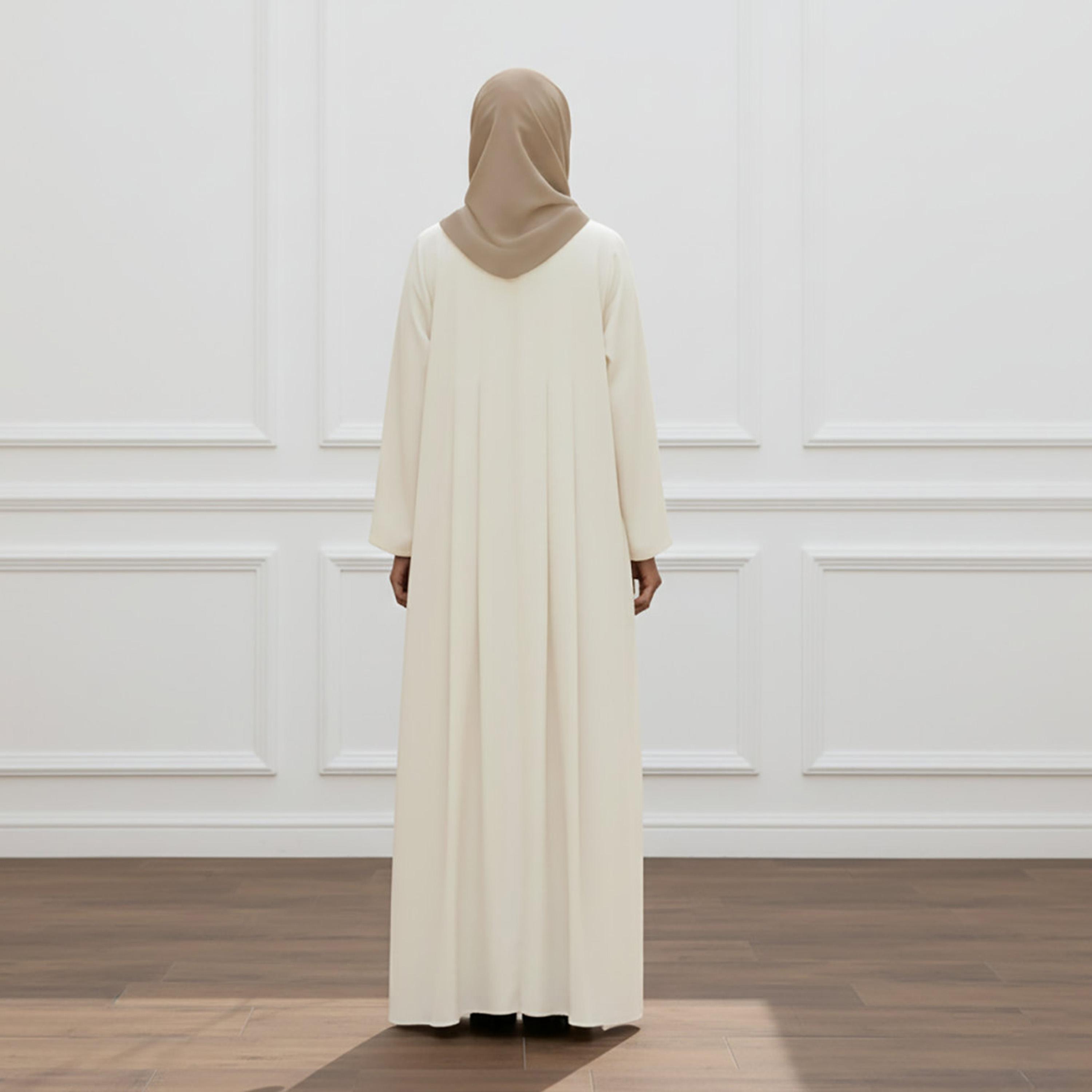 Nukhbaa Embroidered Nida Women's Abaya with Inner Dress & Hijab-women-arabicclothing-abayas-image-4
