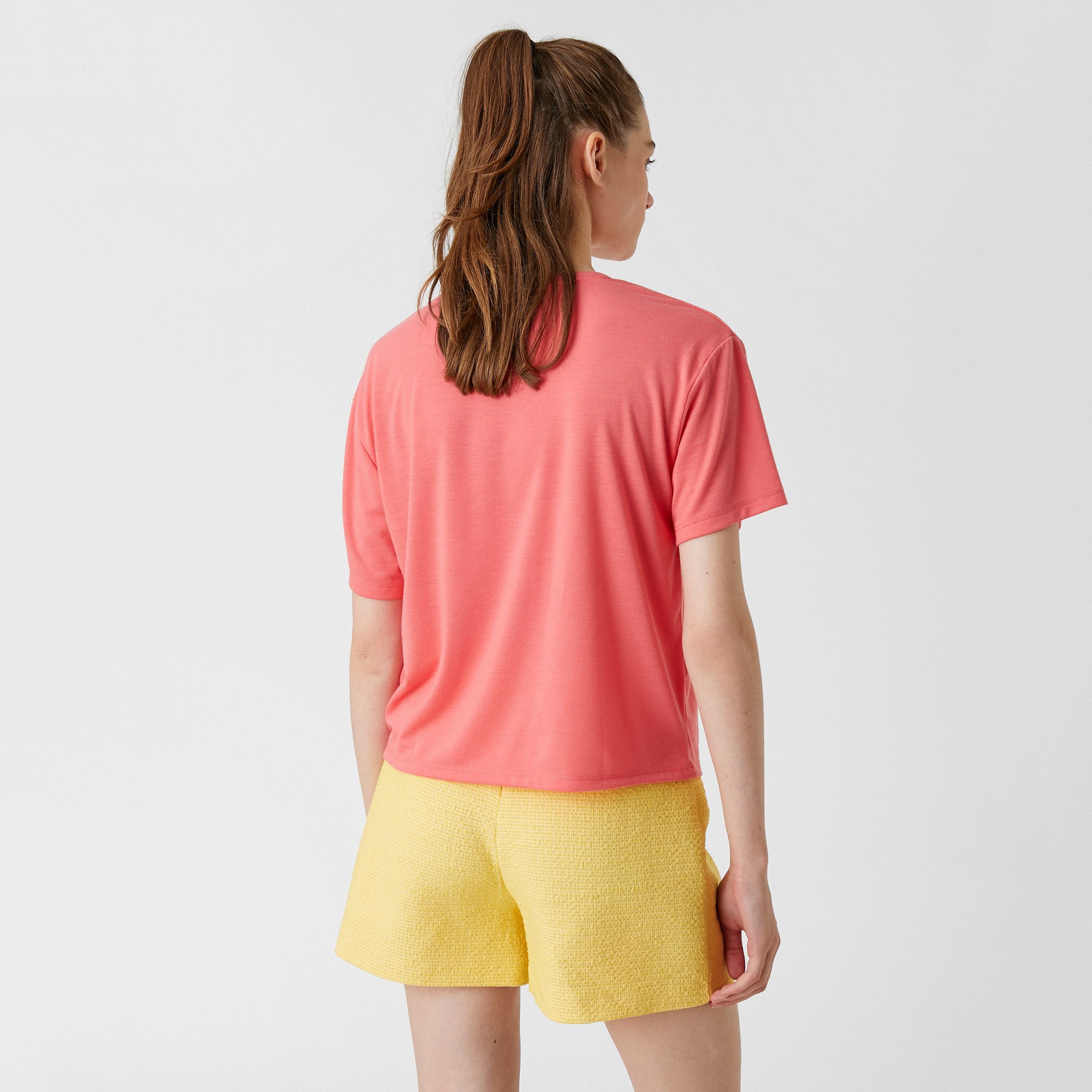 KOTON Pink Women's T-Shirt-women-clothing-tshirts-image-3