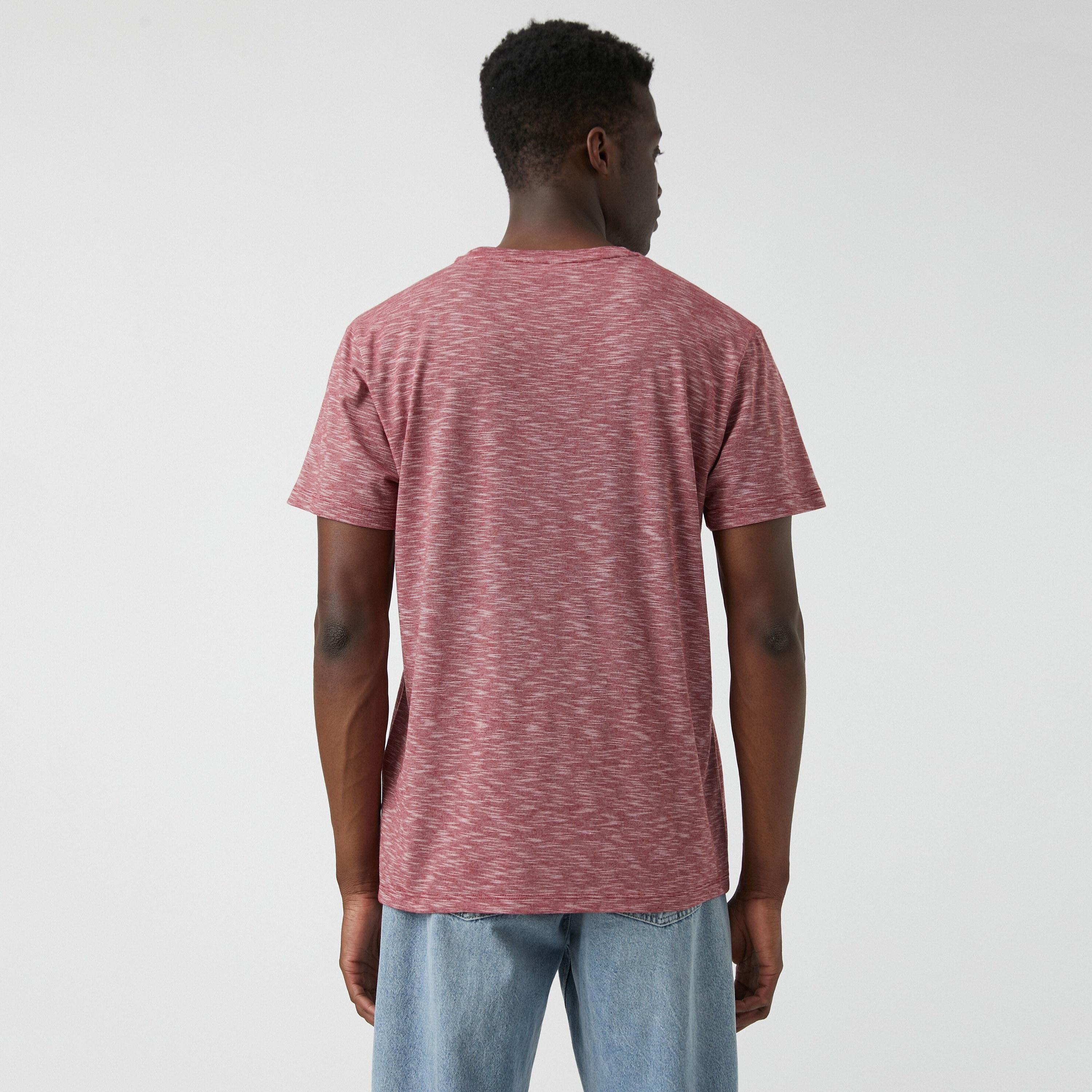 KOTON Heather Crew Neck Short Sleeves Men's T-Shirt-men-clothing-tshirtsandpolos-tshirts-image-4
