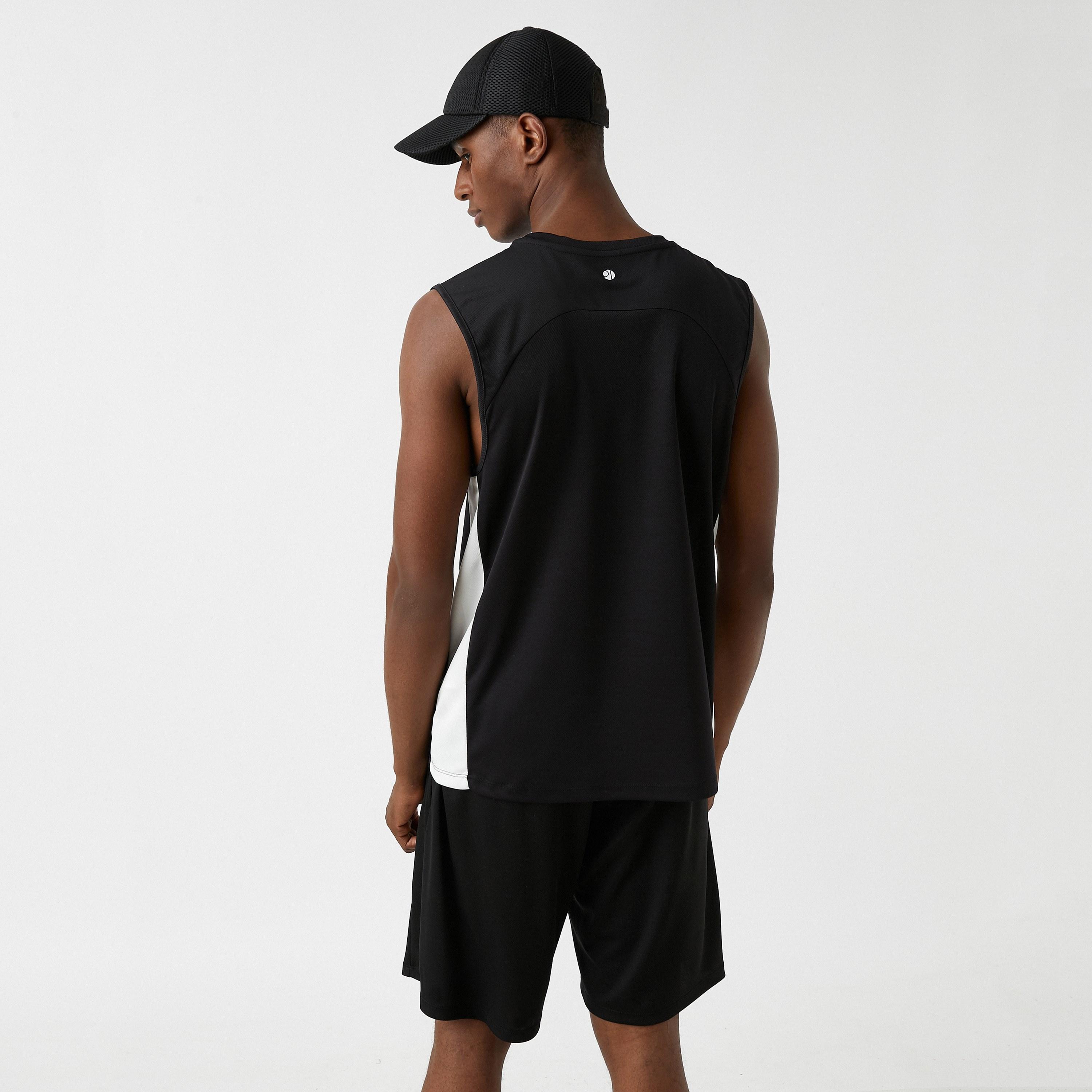 تي شيرت تانك رياضي رجالي بدون أكمام بياقة مستديرة وطبعة نصية من كوتون-men-clothing-sportswearandactivewear-tshirtsandpolos-image-4