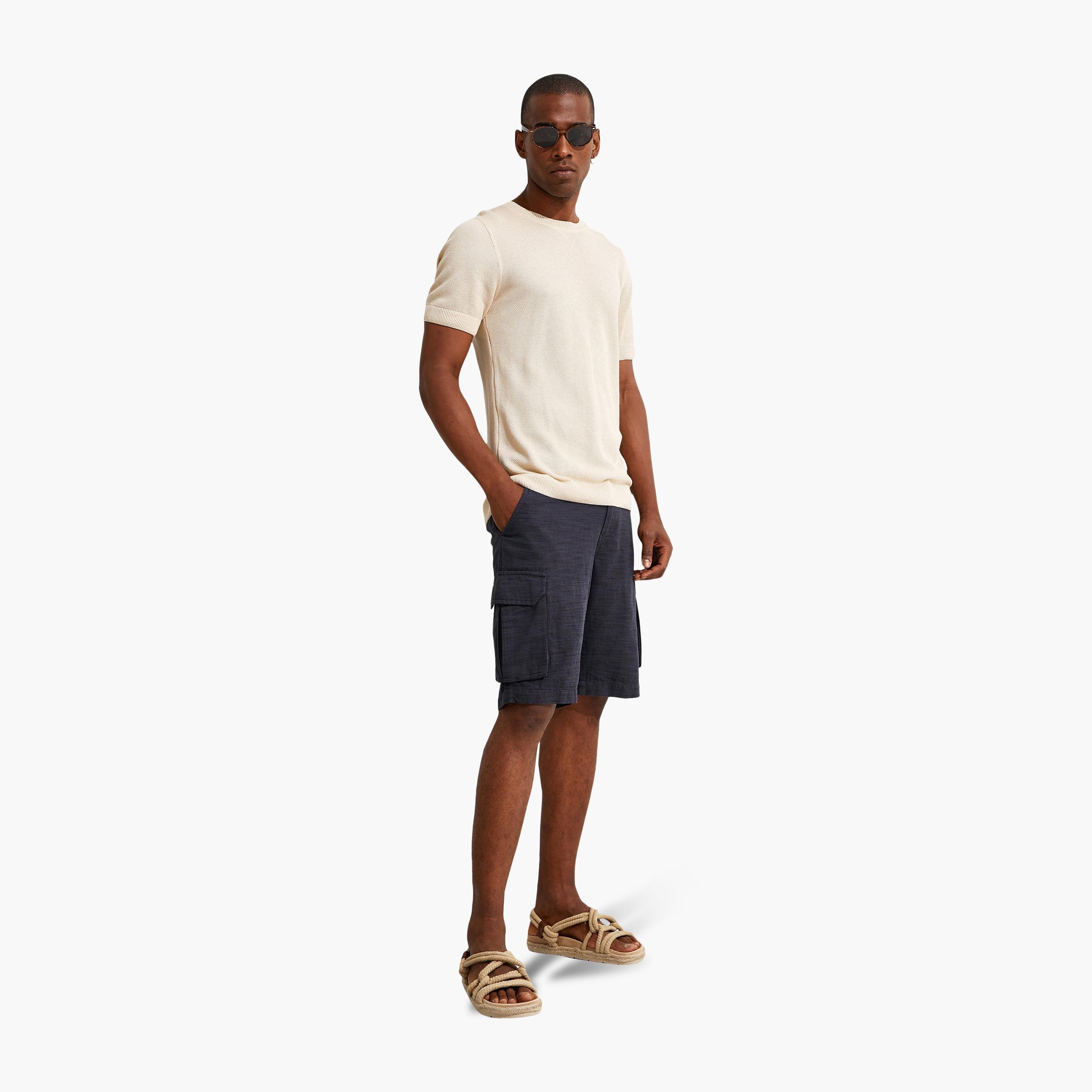 KOTON Regular Fit Mid-Rise Zip Fly Men's Cargo Shorts-men-clothing-bottoms-shorts-image-2