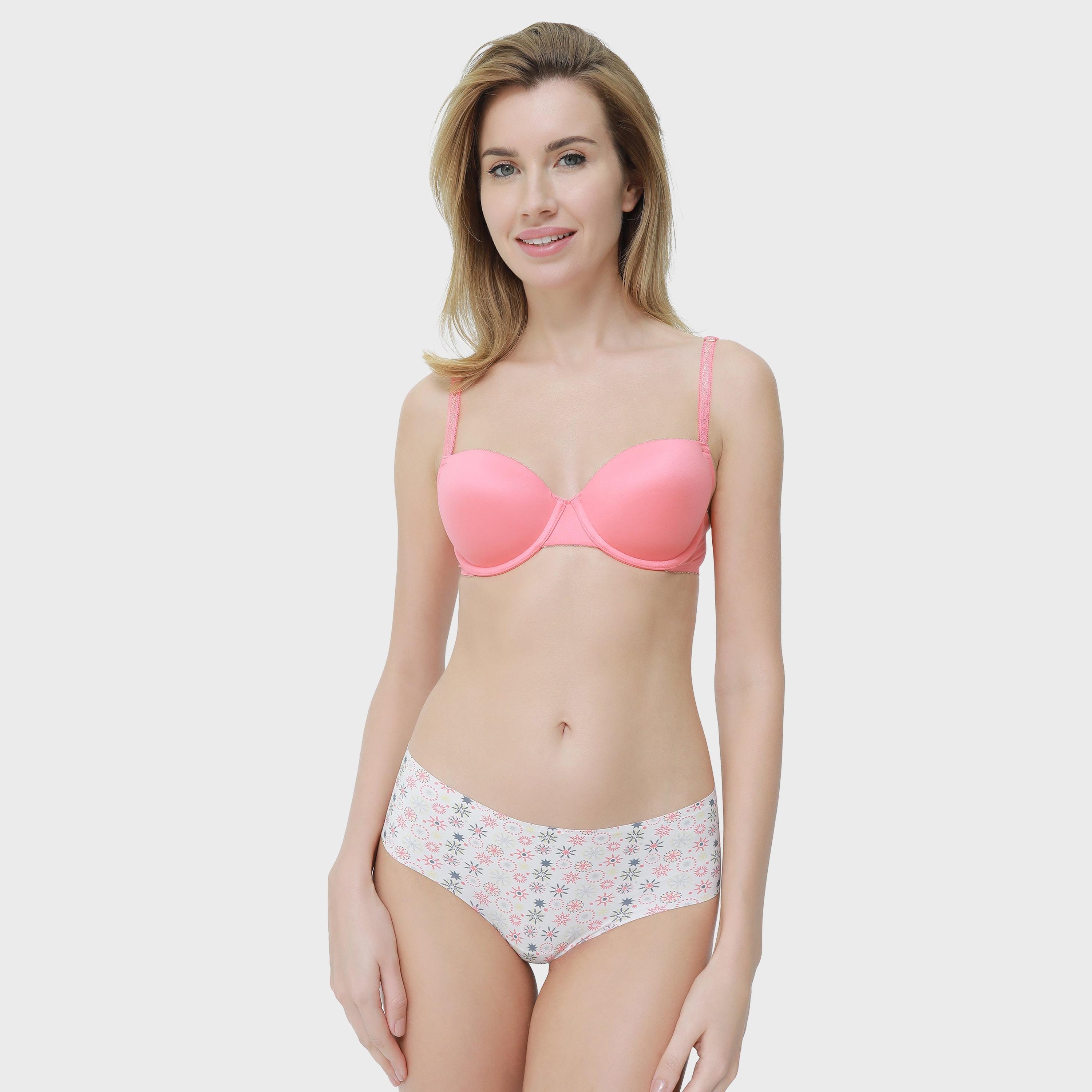 La Senza Medium Coverage Grey Women's Cheeky Hipster Briefs-women-clothing-lingerie-panties-image-2