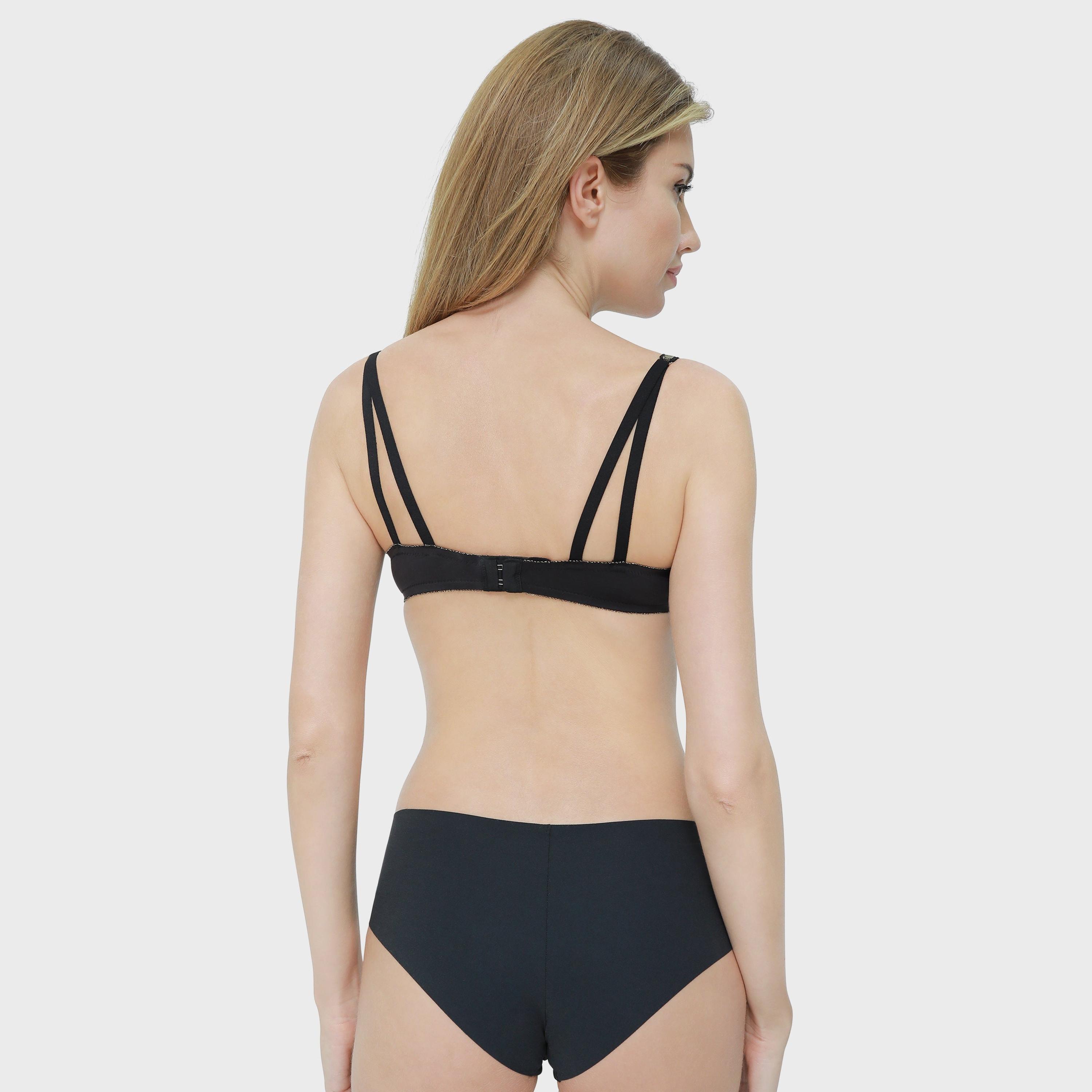 La Senza Medium Coverage Black Women's Briefs-women-clothing-lingerie-panties-image-3