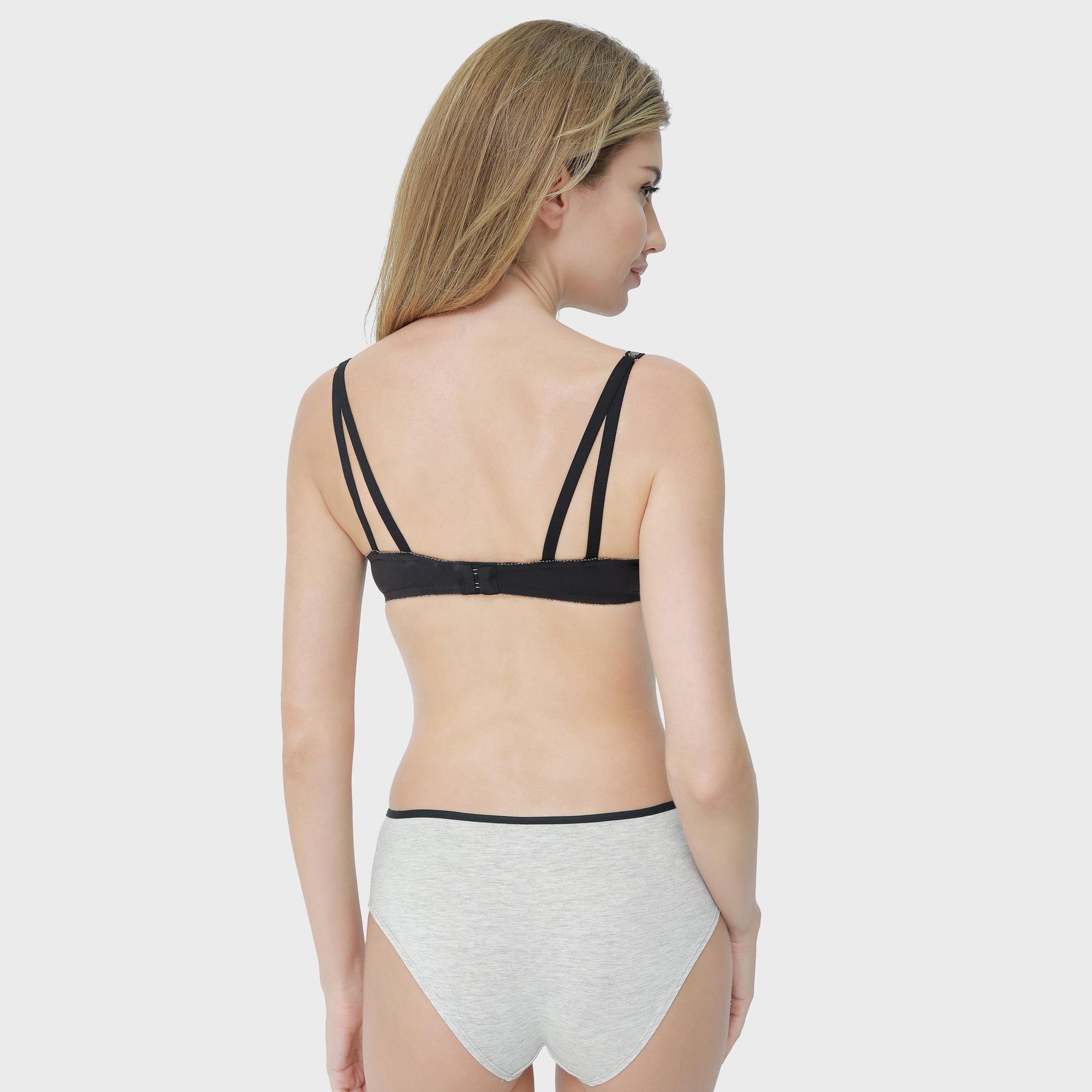 La Senza Medium Coverage Light Heather Grey Women's Hipster Briefs-women-clothing-lingerie-panties-image-3