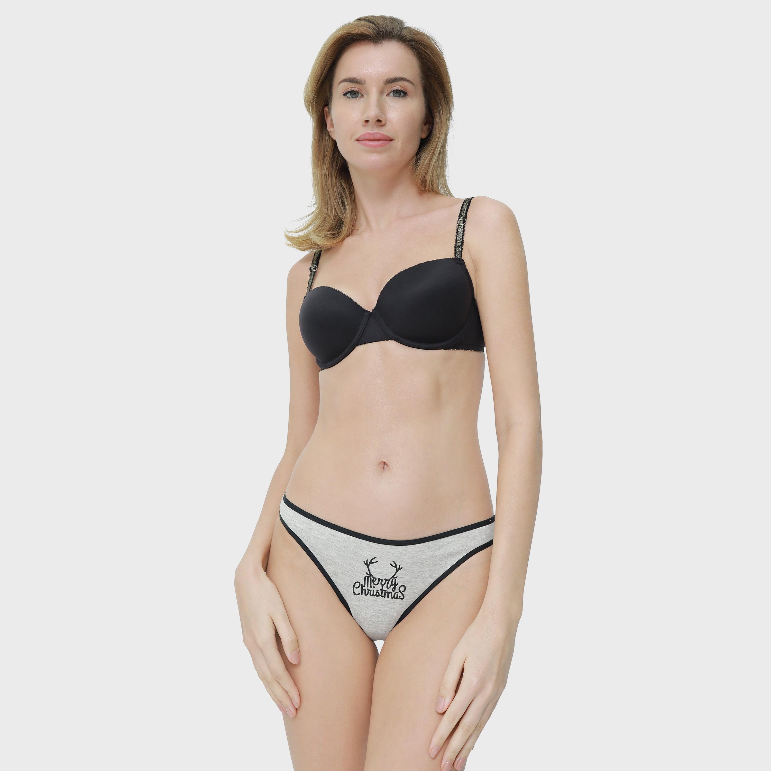 ملابس لا سينزا متوسطة التغطية هيذر جراي الفاتحة للبيكيني النسائي-women-clothing-lingerie-panties-image-2