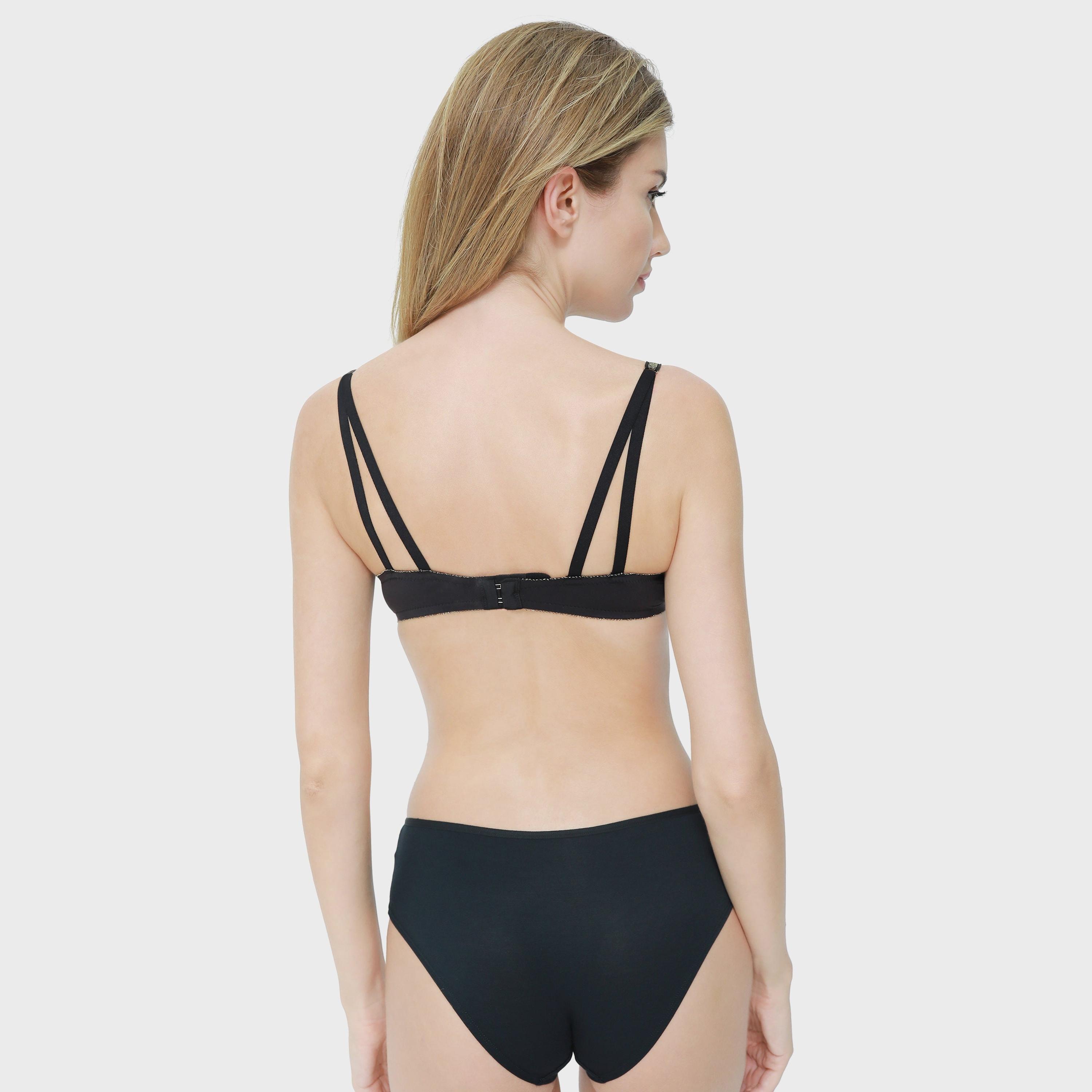 La Senza Medium Coverage Black Women's Hipster Briefs-women-clothing-lingerie-panties-image-3