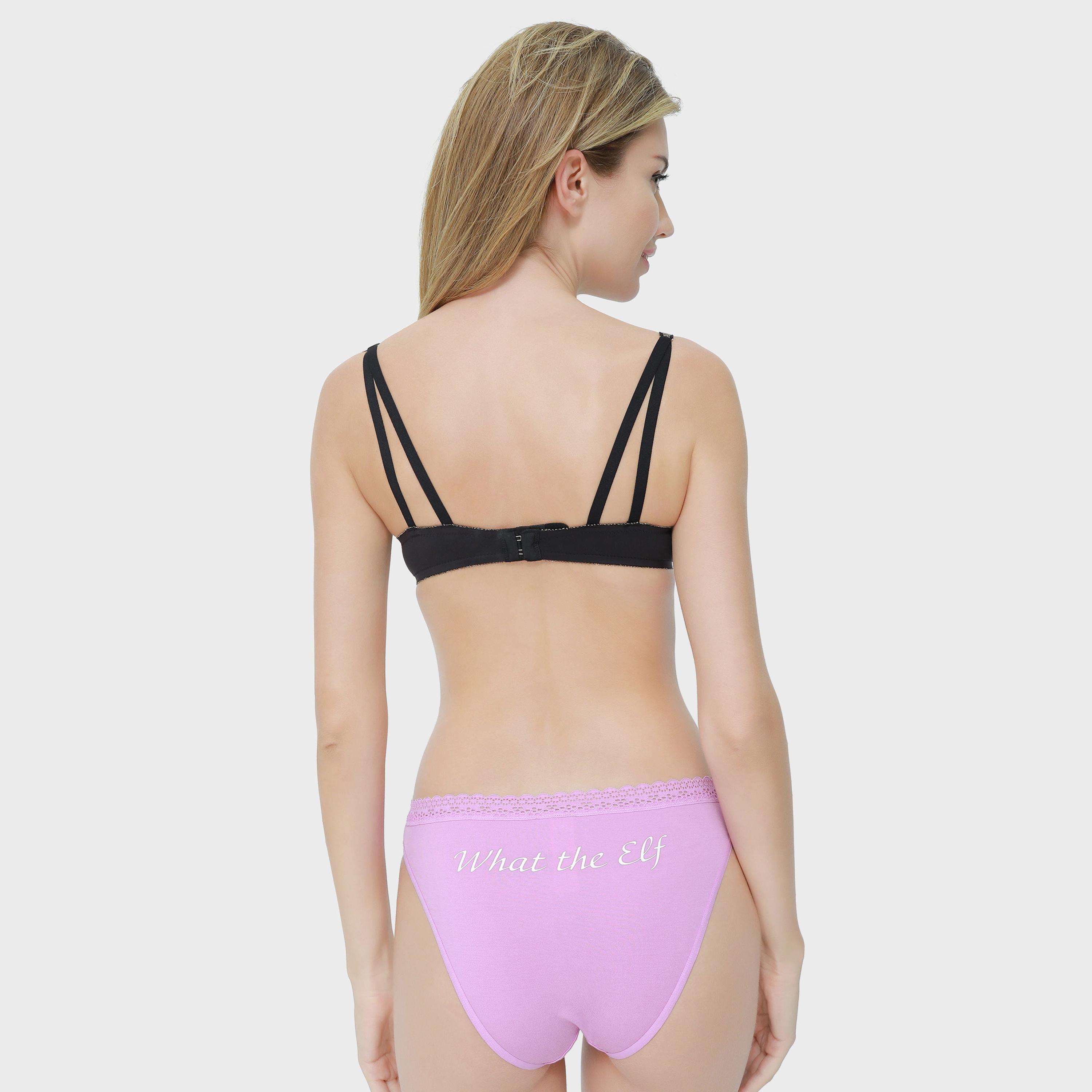 La Senza Medium Coverage Violet Women's Bikini Briefs-women-clothing-lingerie-panties-image-3
