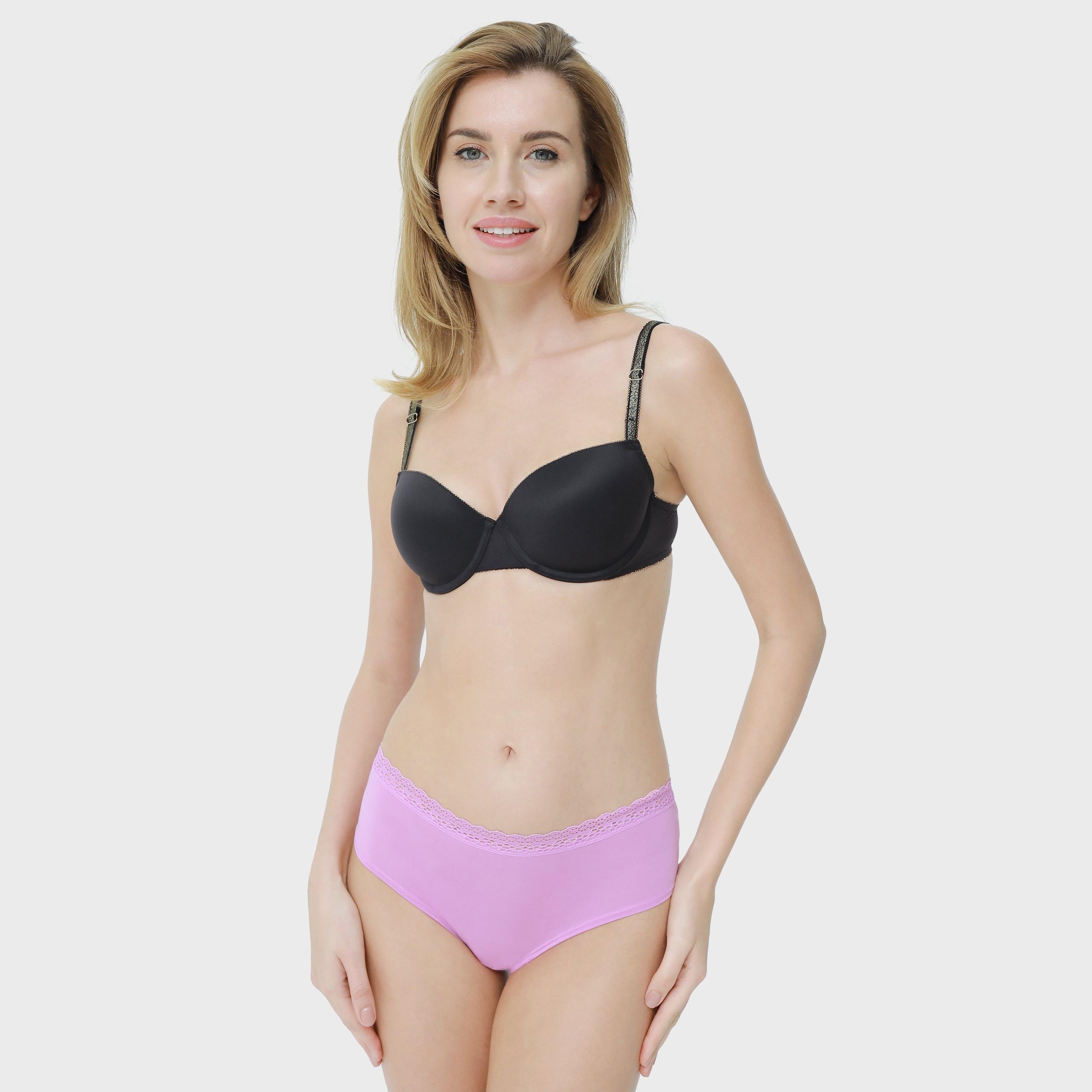 La Senza Medium Coverage Violet Women's Hipster Briefs-women-clothing-lingerie-panties-image-2