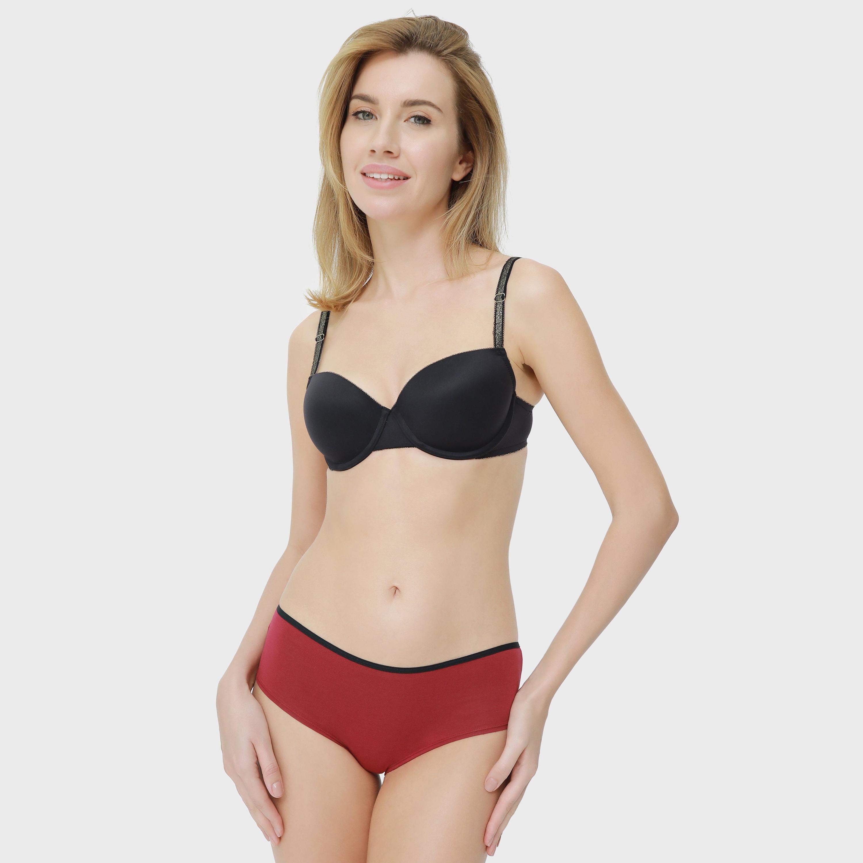 La Senza Medium Coverage Trendy Red Women's Hipster Panties-women-clothing-lingerie-panties-image-2