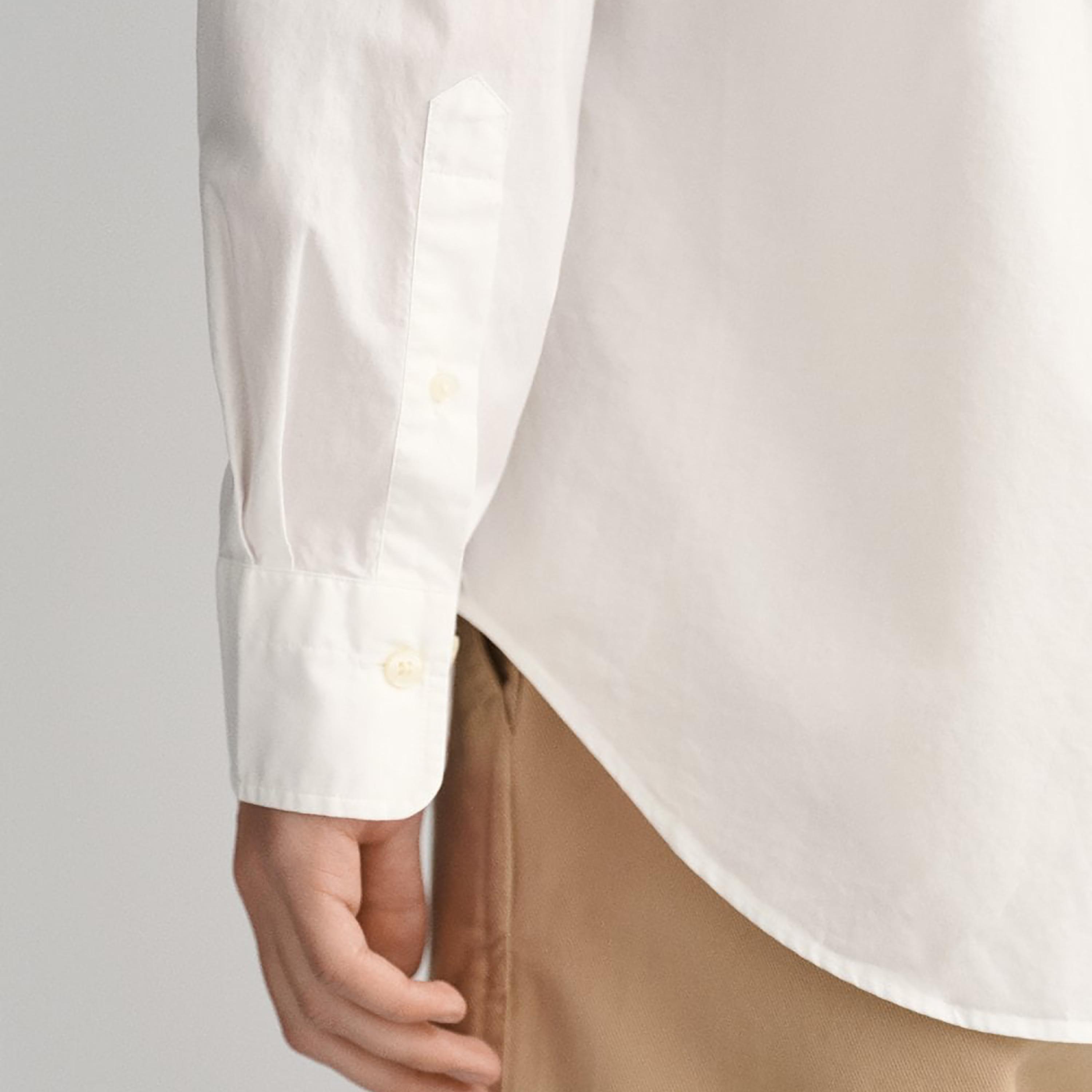 Gant Plain Regular Fit Long Sleeves Poplin Button-Down Collar Men's Shirt-men-clothing-shirts-image-2