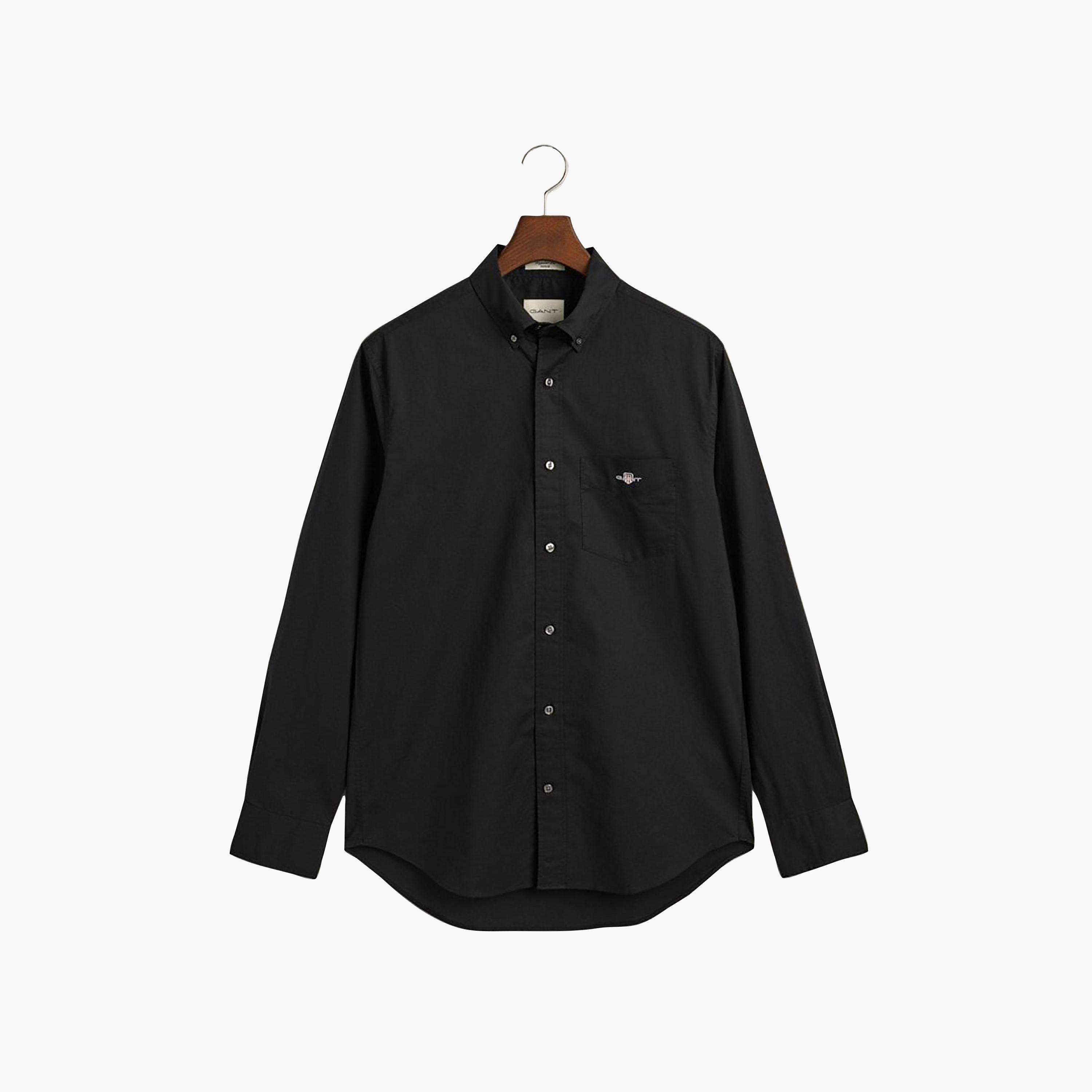 Gant Plain Regular Fit Long Sleeves Poplin Button-Down Collar Men's Shirt-men-clothing-shirts-image-5