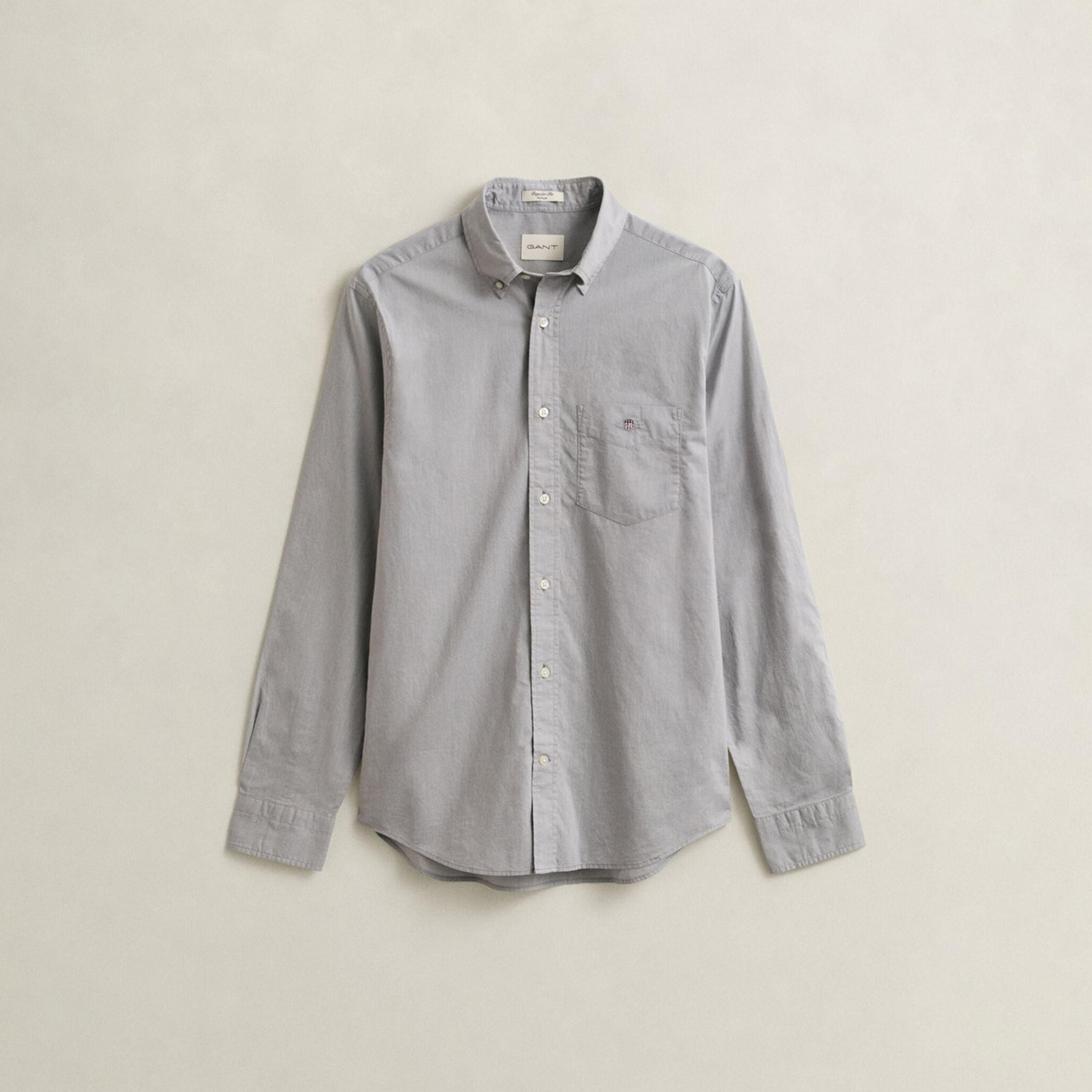 Gant Plain Regular Fit Long Sleeves Button-Down Collar Men's Shirt-men-clothing-shirts-image-5