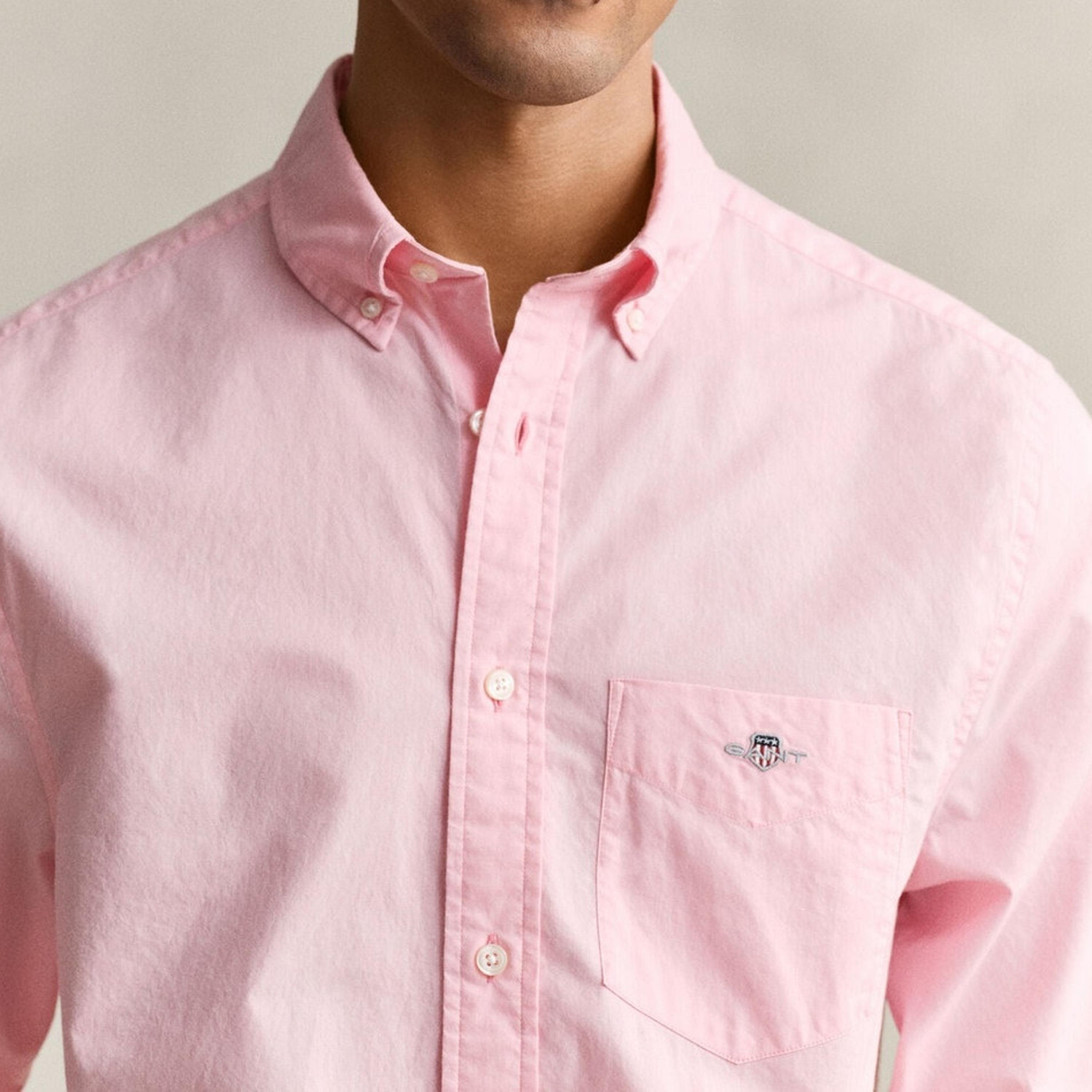 Gant Plain Regular Fit Long Sleeves Button-Down Collar Men's Shirt-men-clothing-shirts-image-3