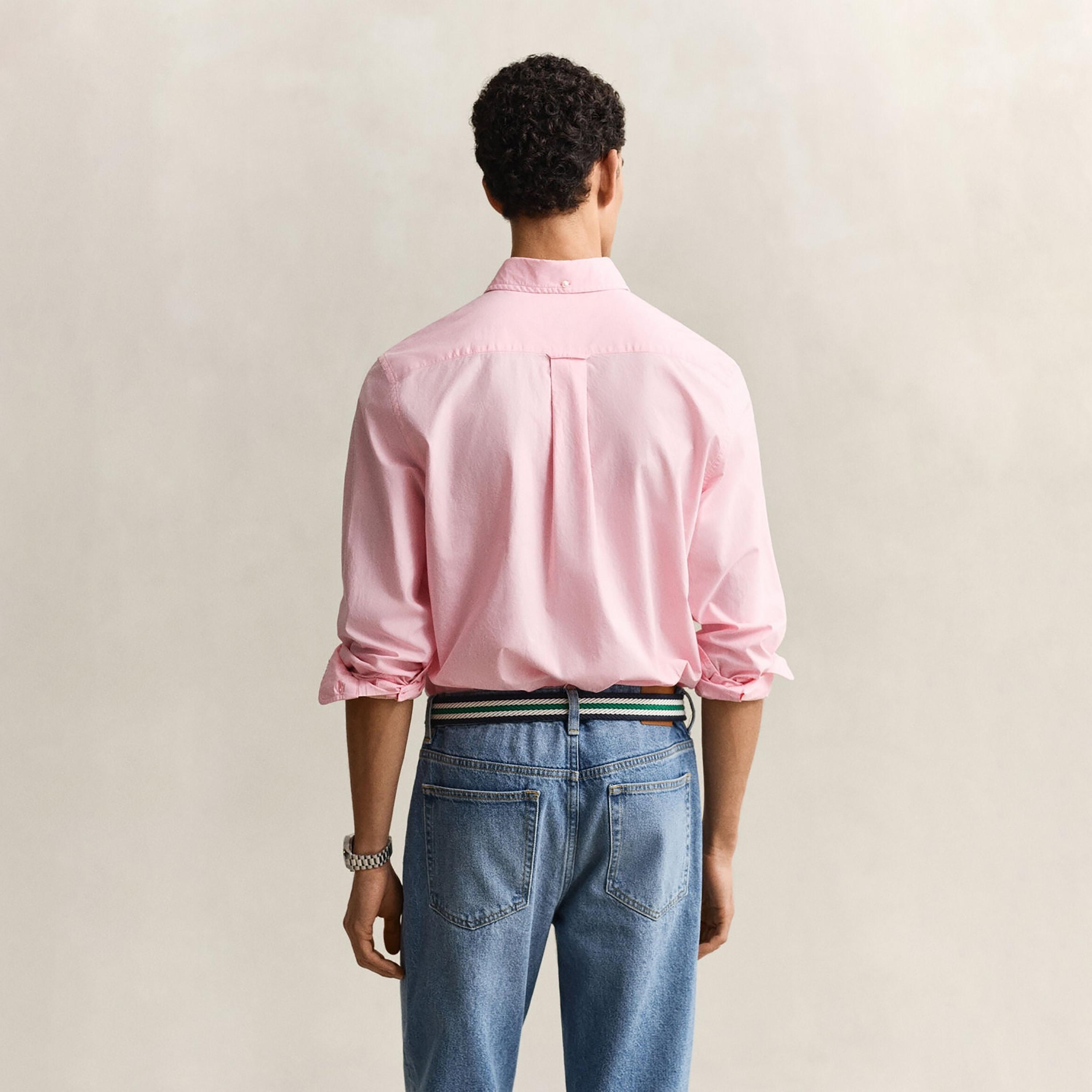 Gant Plain Regular Fit Long Sleeves Button-Down Collar Men's Shirt-men-clothing-shirts-image-4