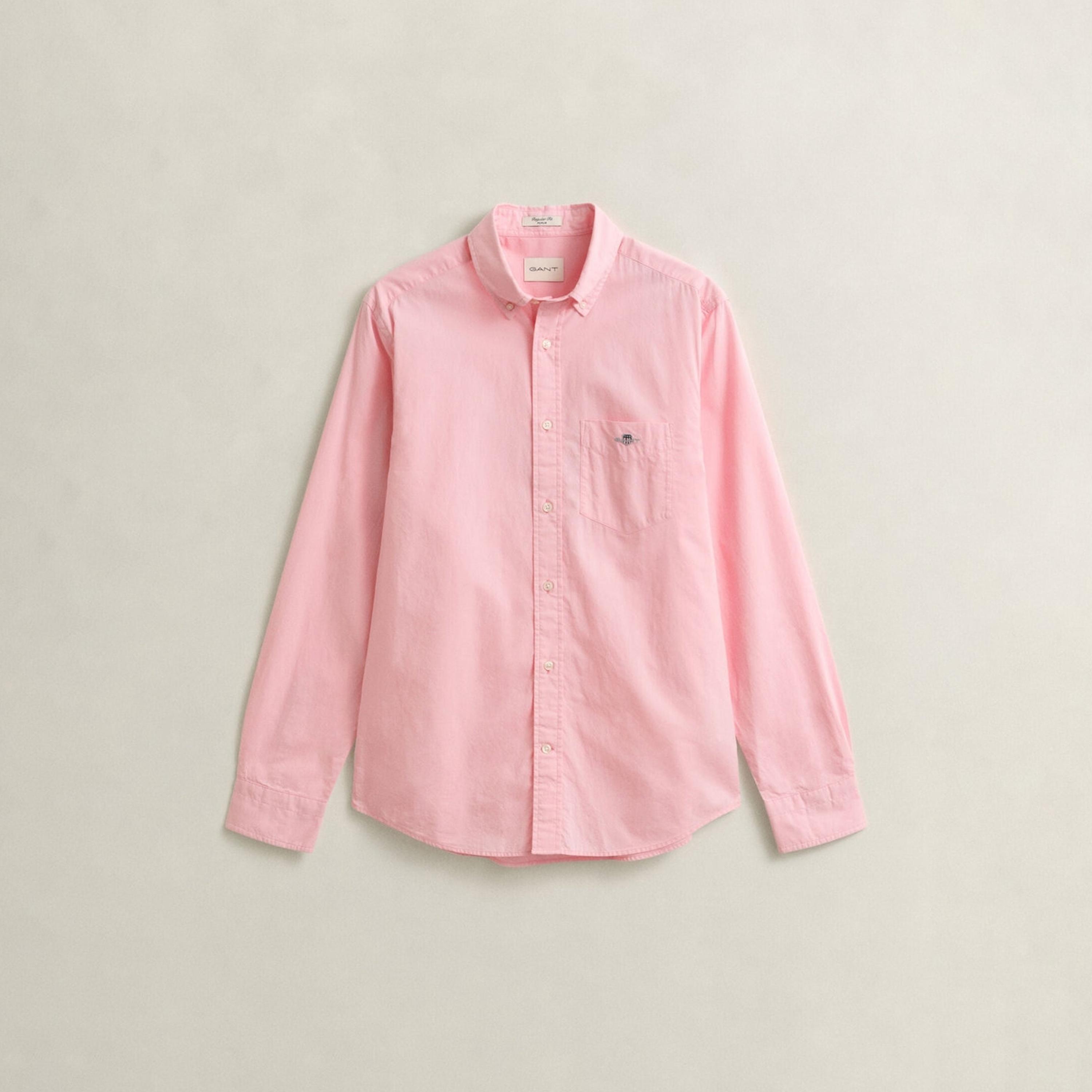 Gant Plain Regular Fit Long Sleeves Button-Down Collar Men's Shirt-men-clothing-shirts-image-6
