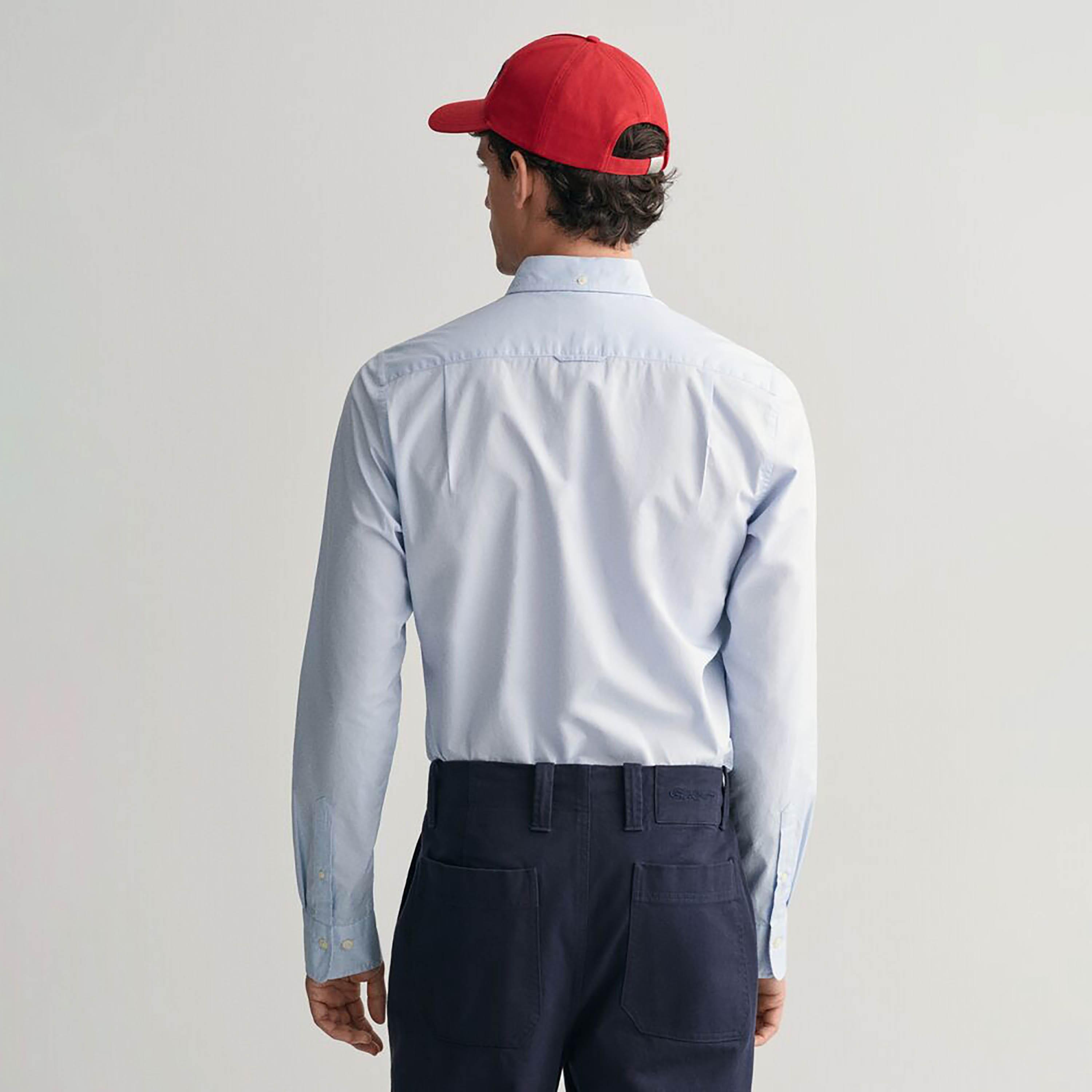 Gant Slim Fit Plain Collared Long Sleeves Men's Shirt-men-clothing-shirts-image-4
