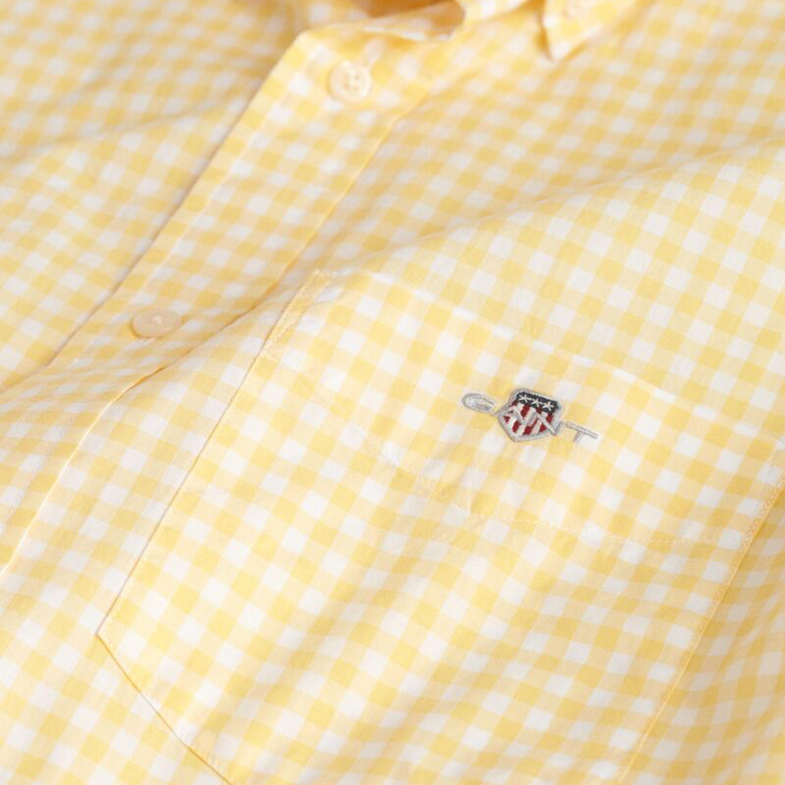 Gant Regular Fit Checked Button-Down Collar Short Sleeves Men's Shirt-men-clothing-shirts-image-6