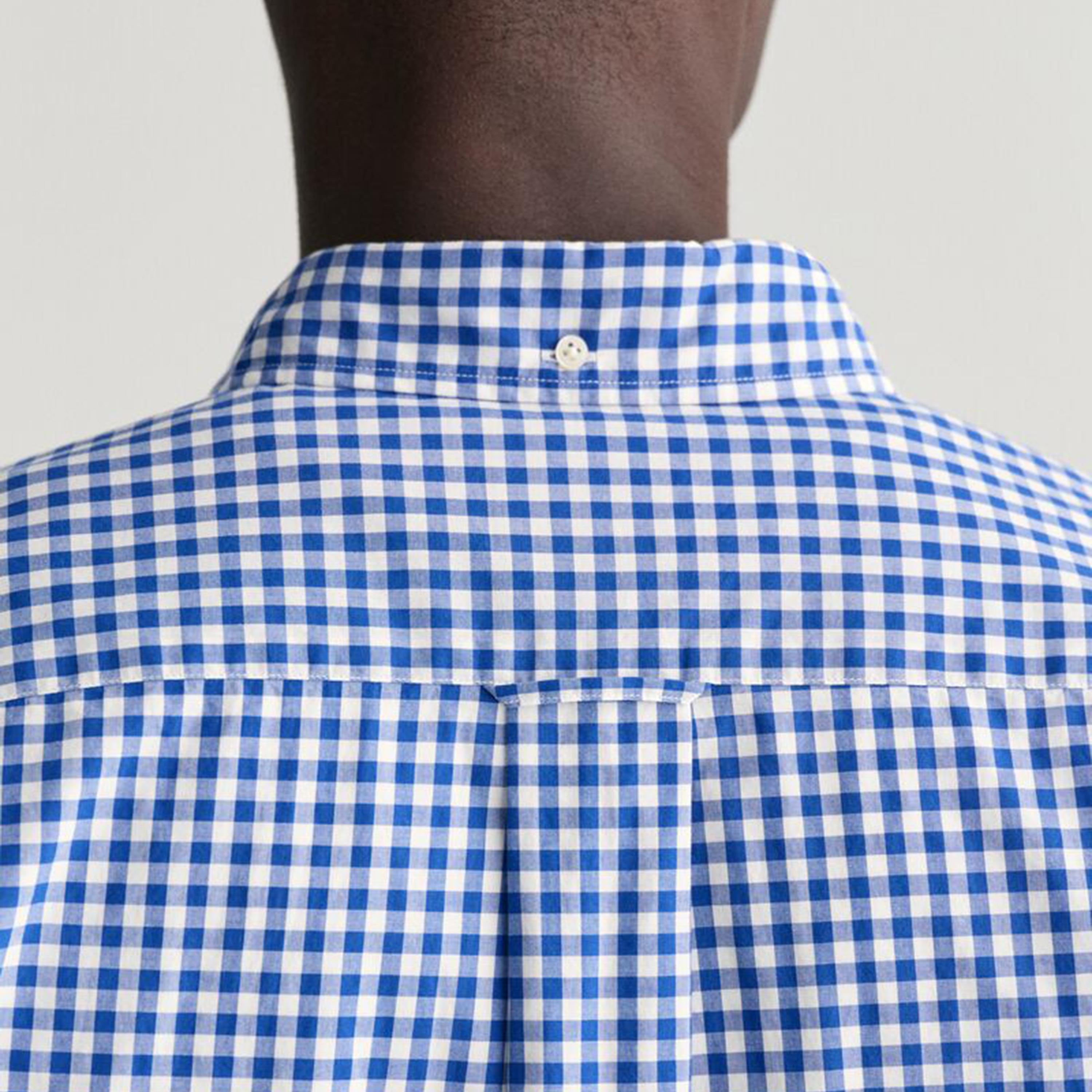 Gant Regular Fit Checked Button-Down Collar Short Sleeves Men's Shirt-men-clothing-shirts-image-4