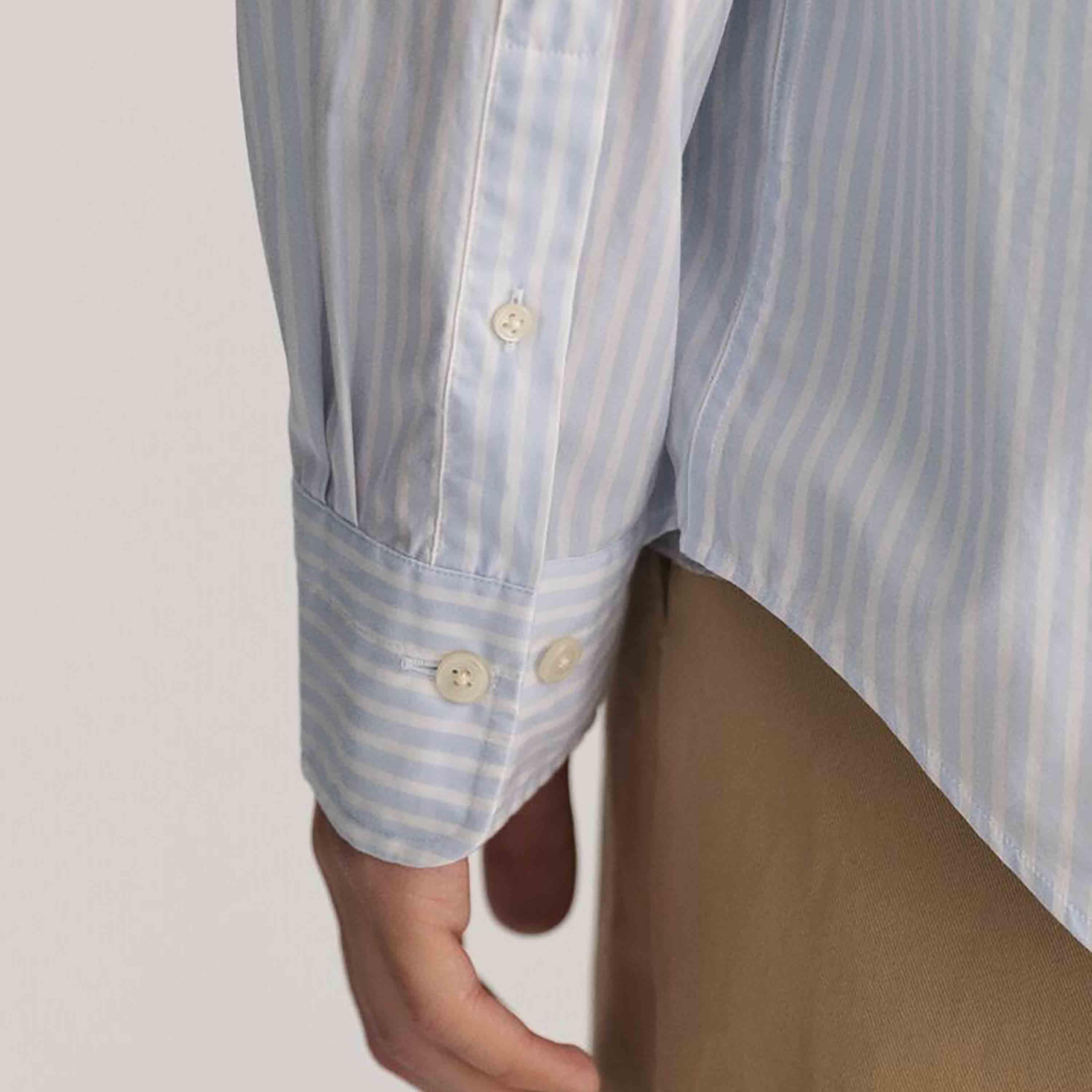 Gant Striped Regular Fit Long Sleeves Poplin Button-Down Collar Men's Shirt-men-clothing-shirts-image-5