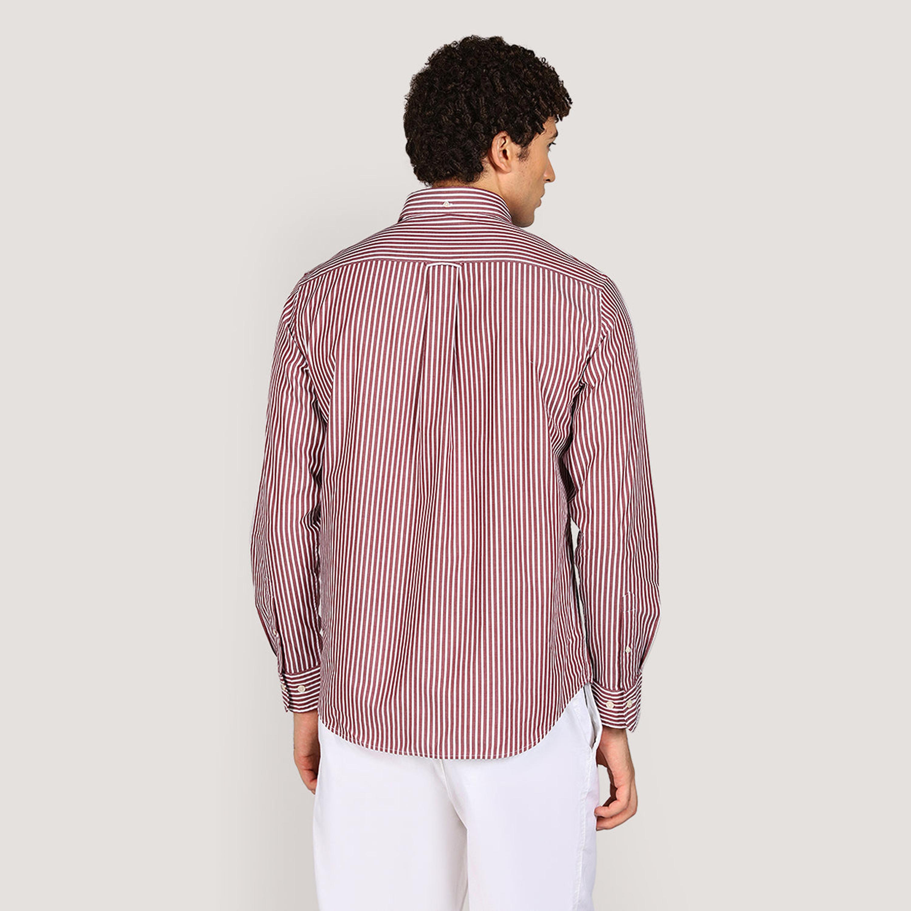 قميص بوبلين رجالي بقصة عادية بياقة بأزرار وأكمام طويلة، مخطط من جانت-men-clothing-shirts-image-4