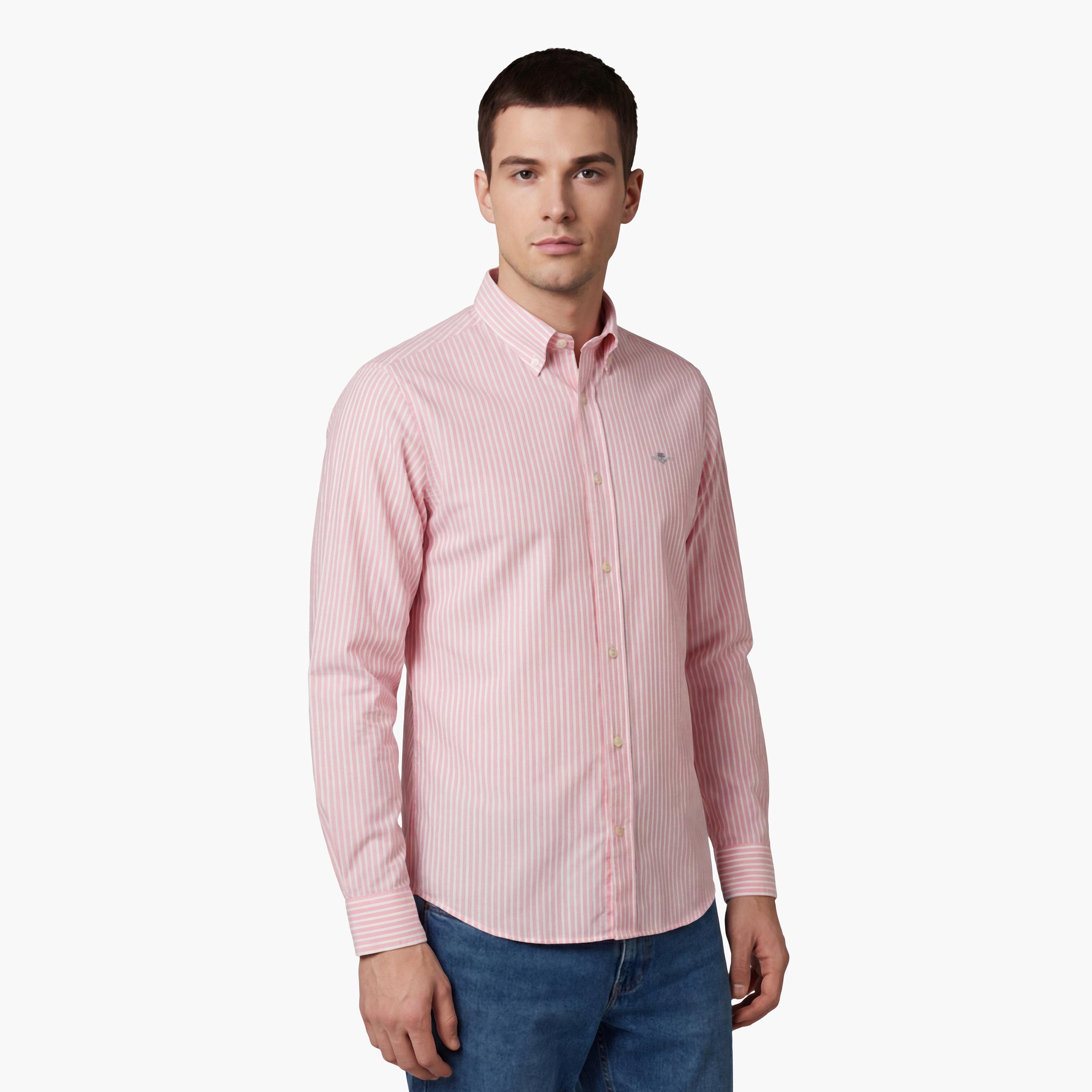 Gant Striped Slim Fit Long Sleeves Button-Down Collar Men's Shirt-men-clothing-shirts-image-3
