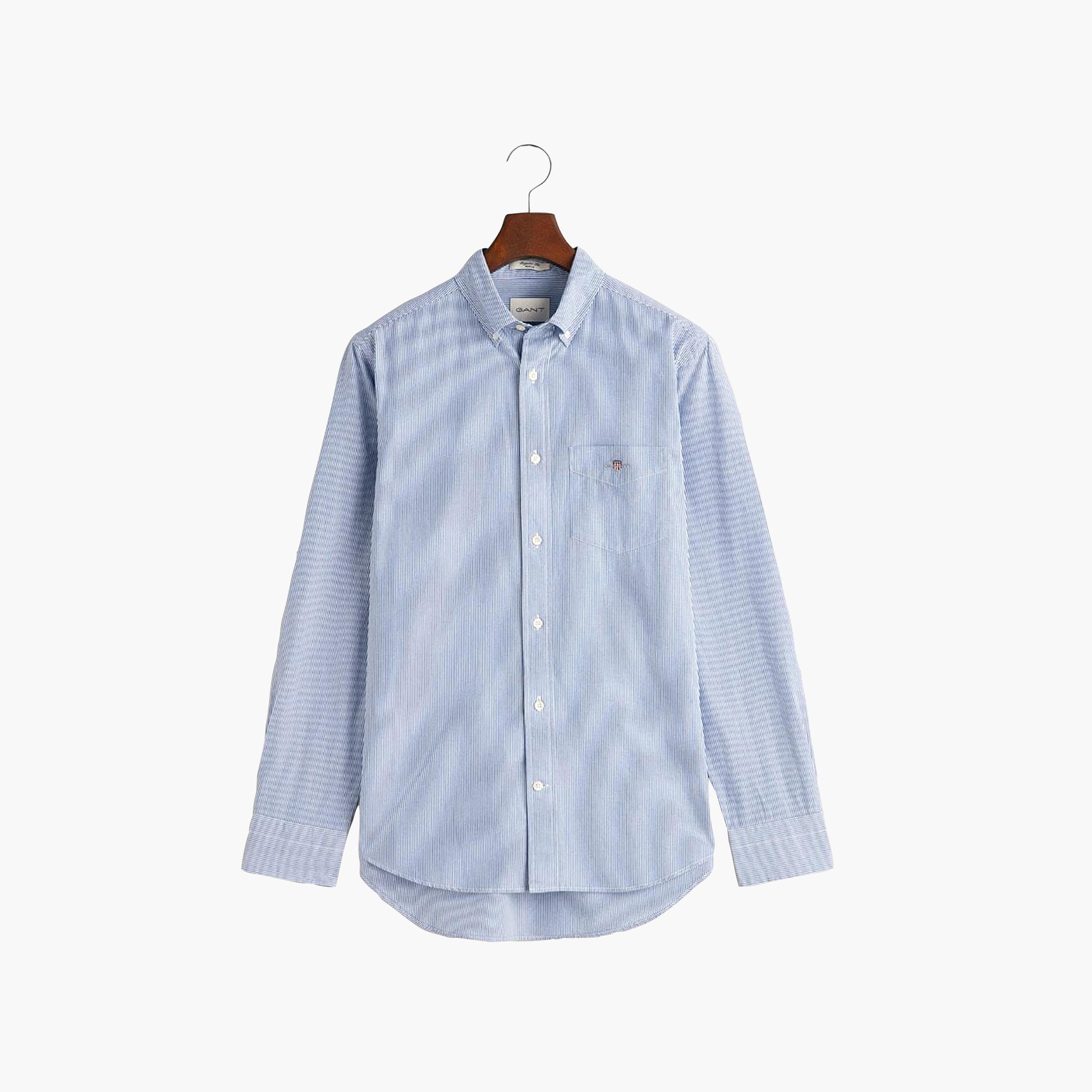 Gant Striped Button Down Collar Long Sleeves Shirt with Patch Pocket-men-clothing-shirts-image-5