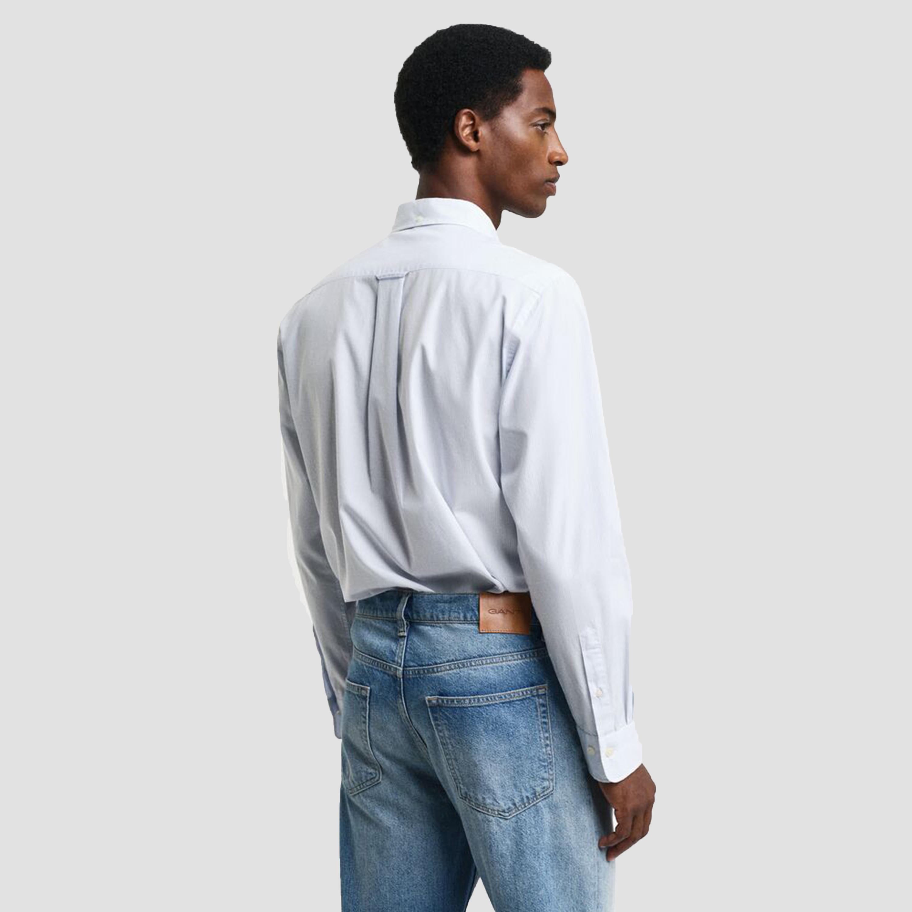 Gant Striped Regular Fit Long Sleeves Poplin Button-Down Collar Men's Shirt-men-clothing-shirts-image-2