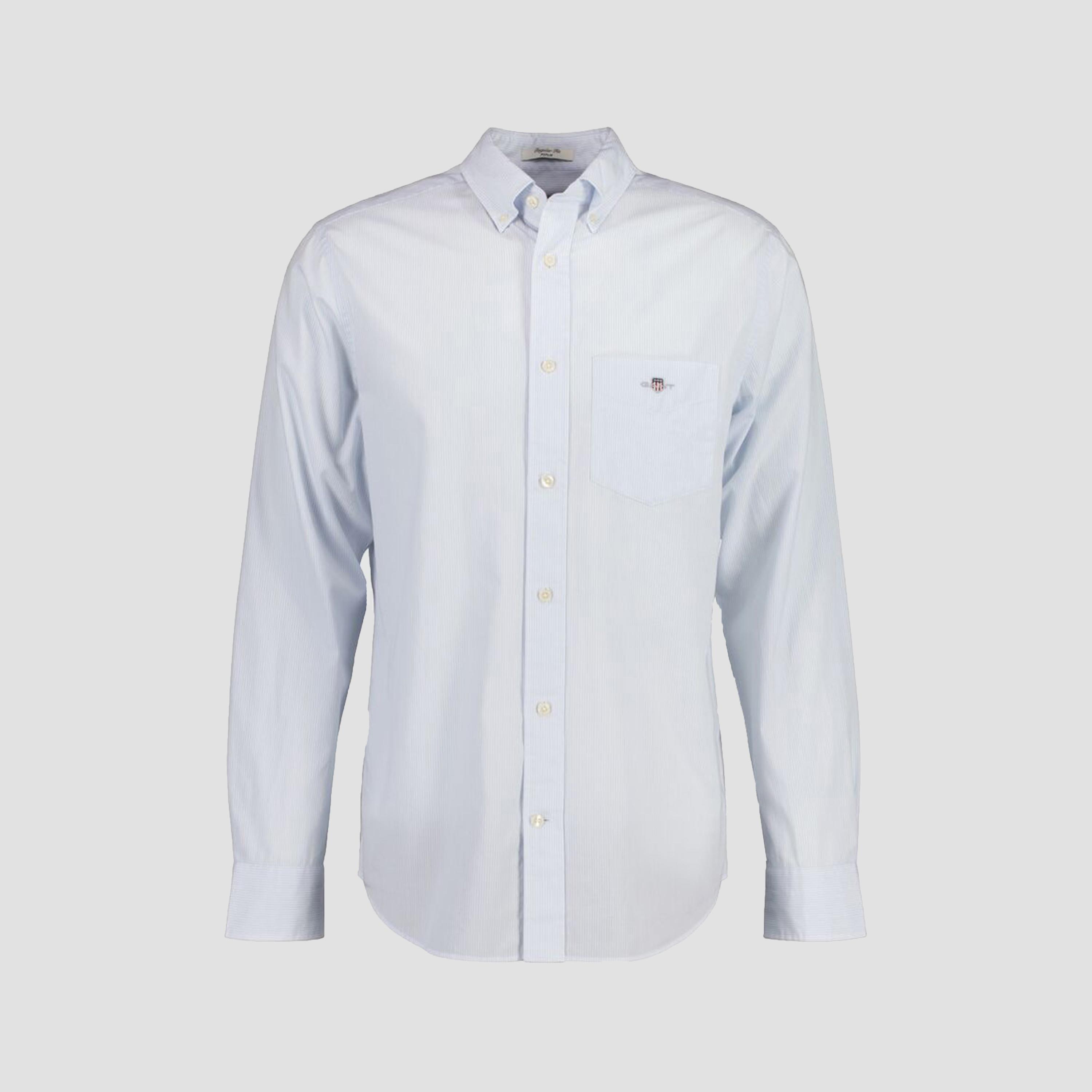 Gant Striped Regular Fit Long Sleeves Poplin Button-Down Collar Men's Shirt-men-clothing-shirts-image-3