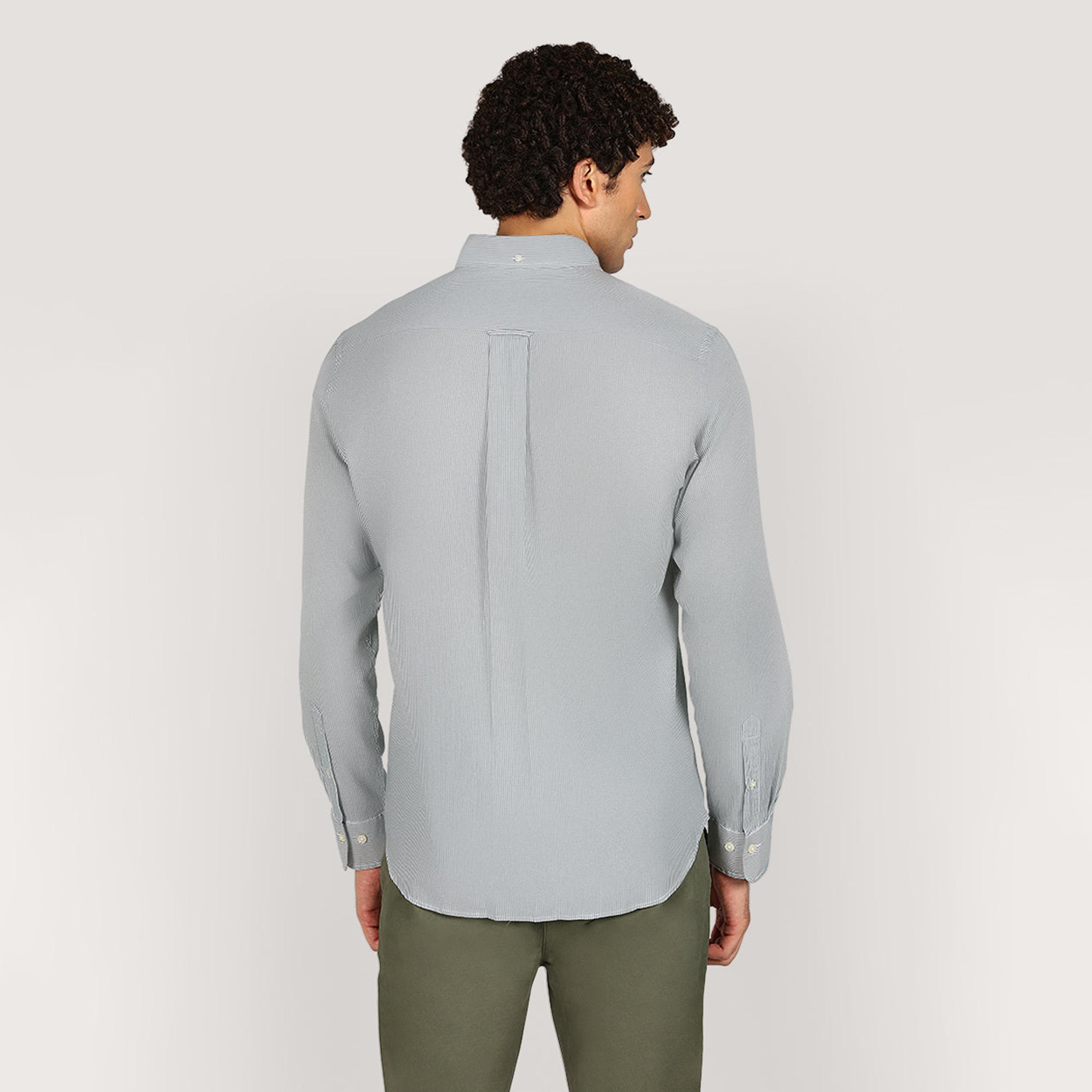 Gant Striped Regular Fit Long Sleeves Poplin Button-Down Collar Men's Shirt-men-clothing-shirts-image-11