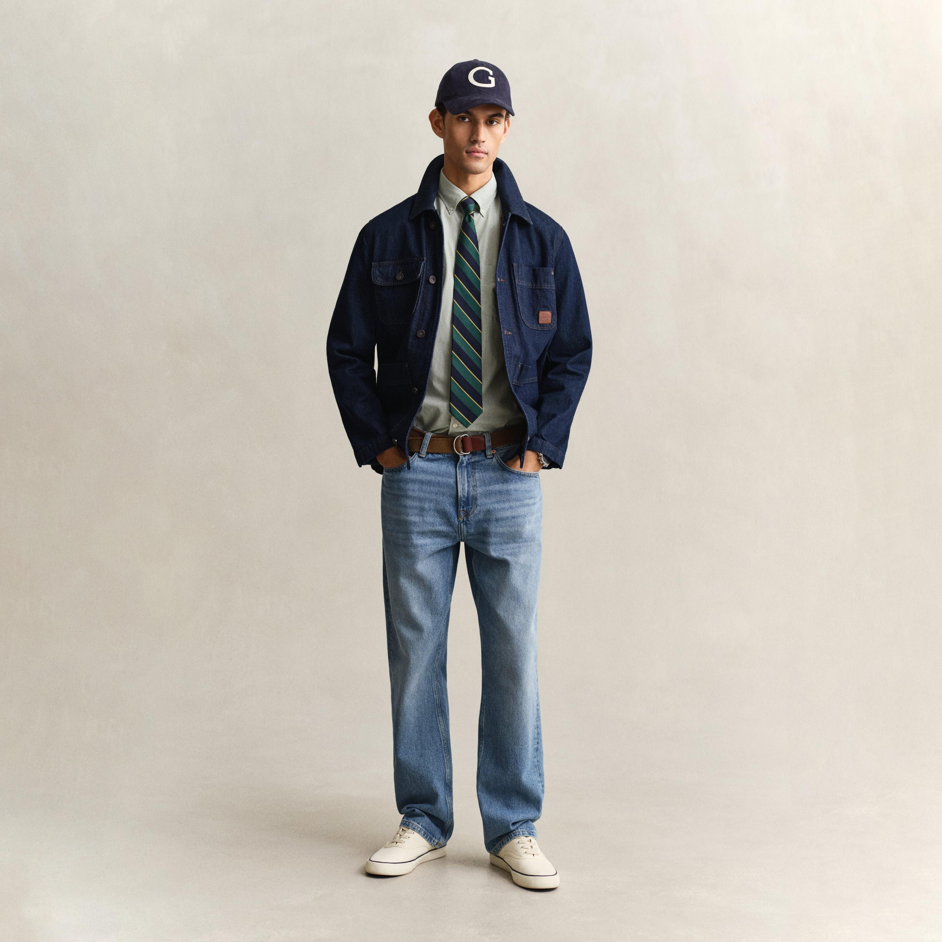 Gant Striped Regular Fit Long Sleeves Poplin Button-Down Collar Men's Shirt-men-clothing-shirts-image-14