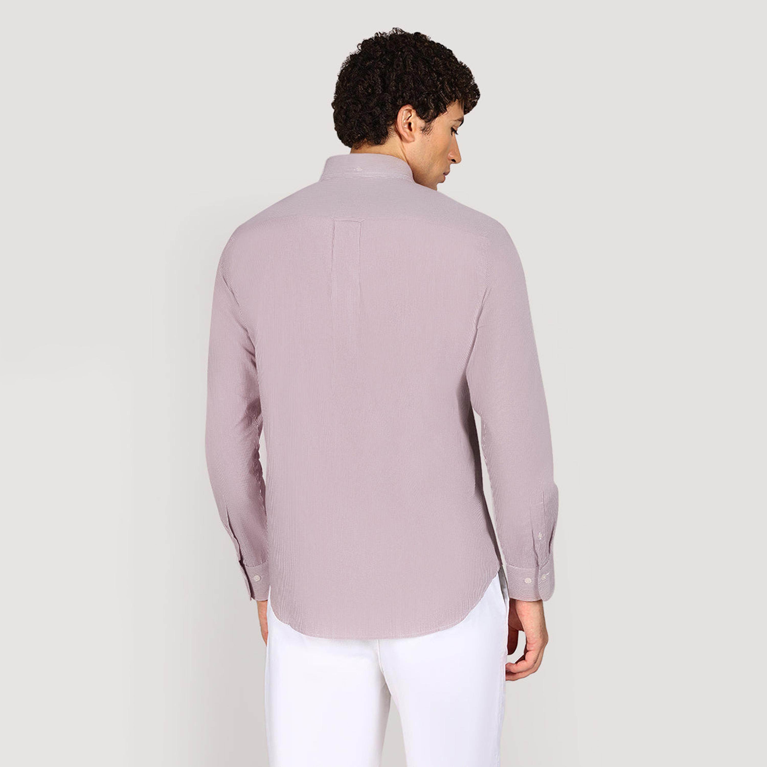 Gant Striped Regular Fit Long Sleeves Poplin Button-Down Collar Men's Shirt-men-clothing-shirts-image-7