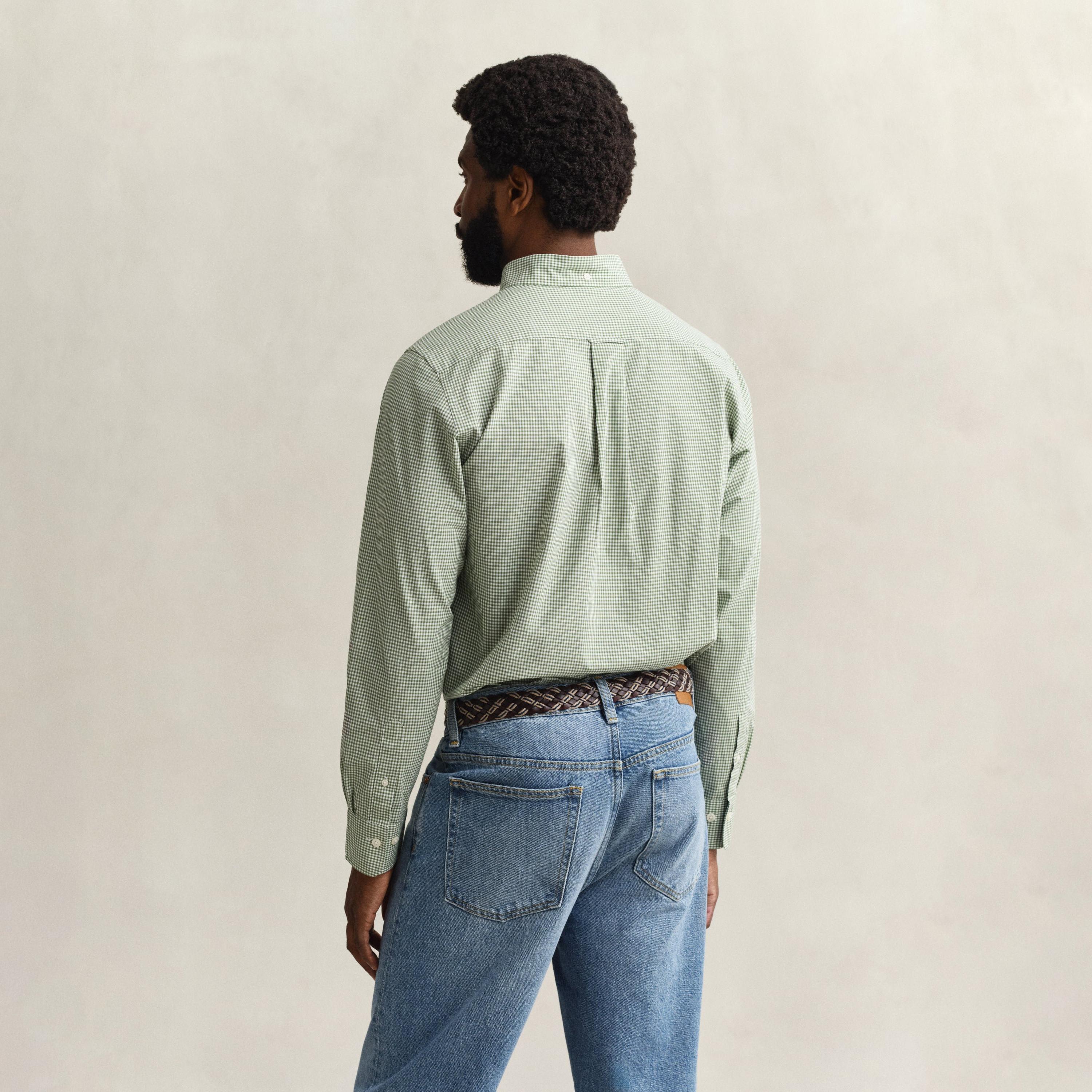 Gant Checked Regular Fit Long Sleeves Button-Down Collar Men's Shirt-men-clothing-shirts-image-4