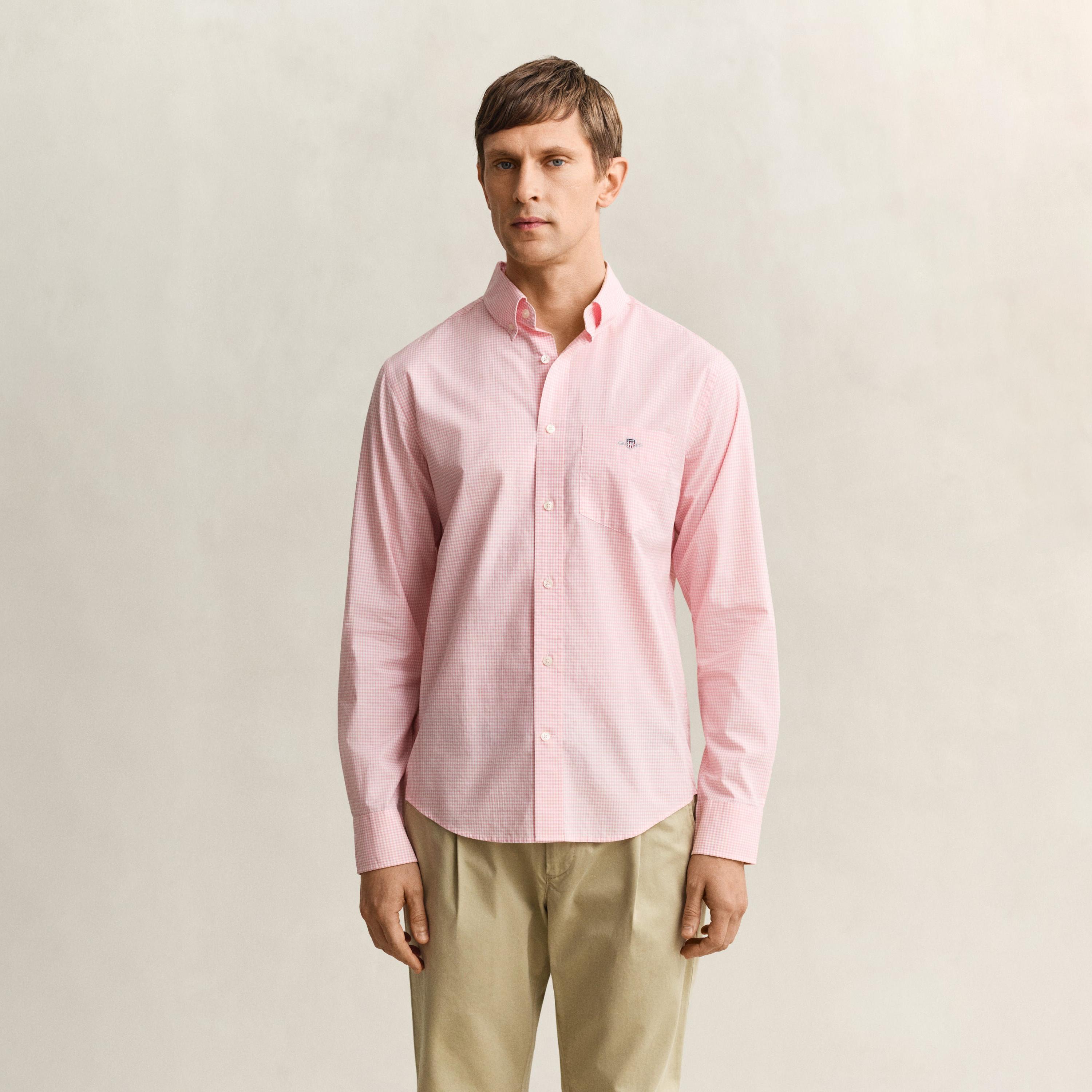 Gant Checked Regular Fit Long Sleeves Button-Down Collar Men's Shirt-men-clothing-shirts-image-7